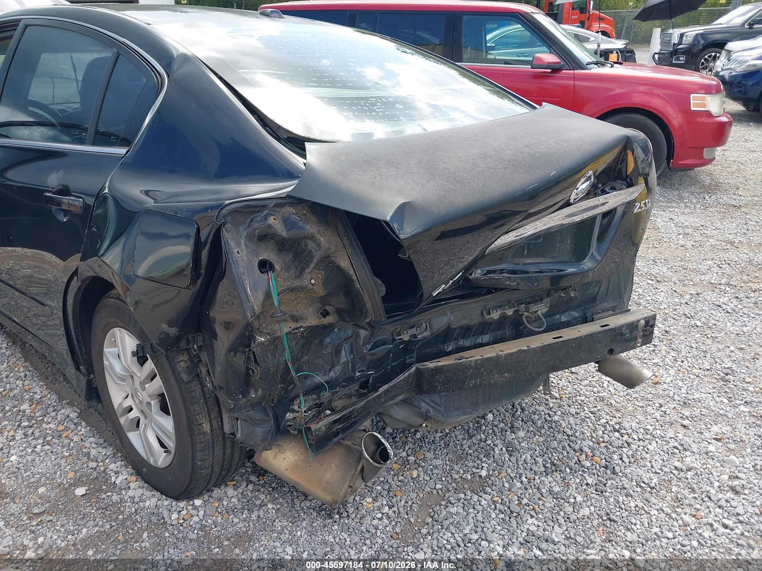 2012 Nissan Altima 2.5 S Black vin: 1N4AL2AP5CN445544