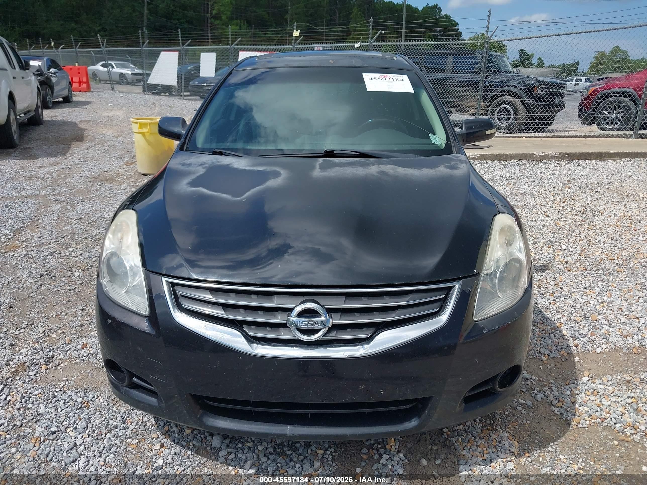 2012 Nissan Altima 2.5 S Black vin: 1N4AL2AP5CN445544