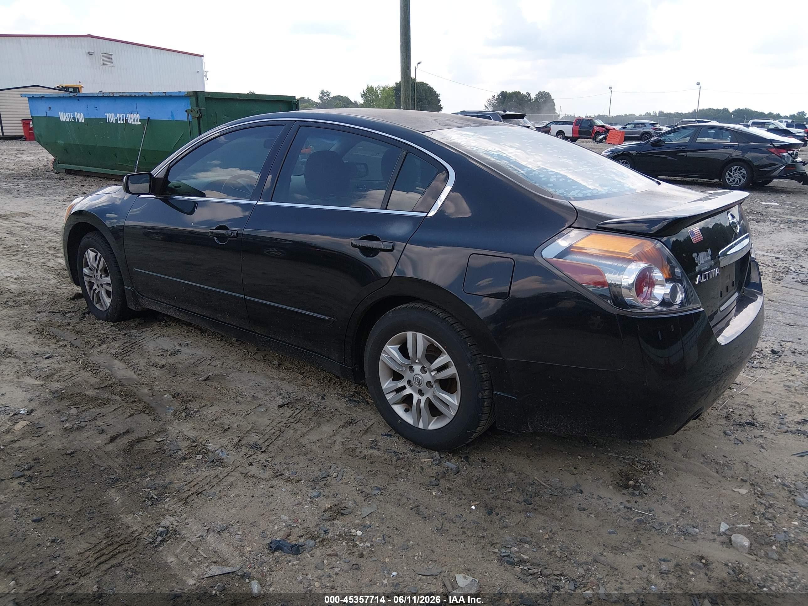 2012 Nissan Altima 2.5 S Black vin: 1N4AL2AP5CN448928