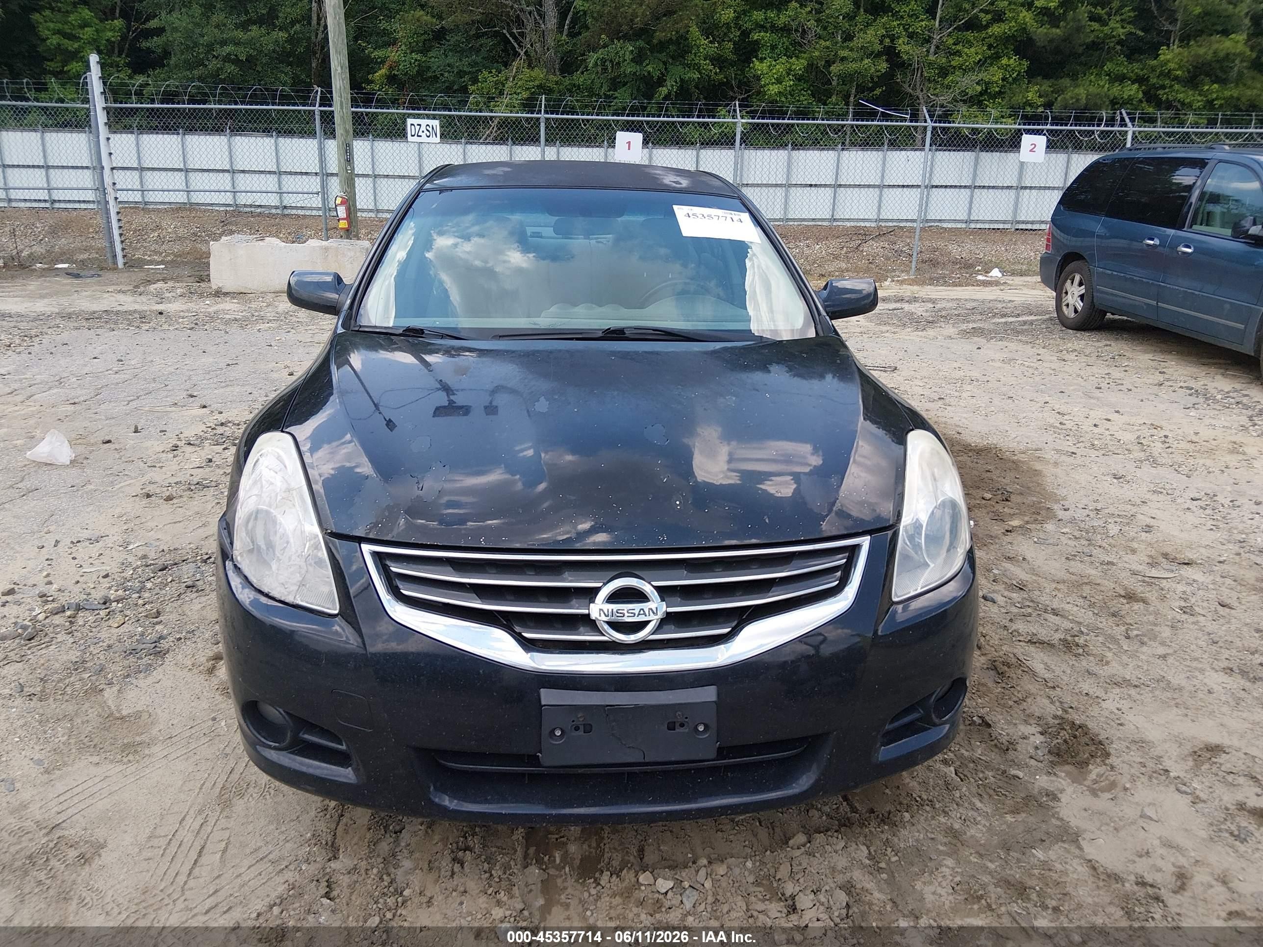 2012 Nissan Altima 2.5 S Black vin: 1N4AL2AP5CN448928