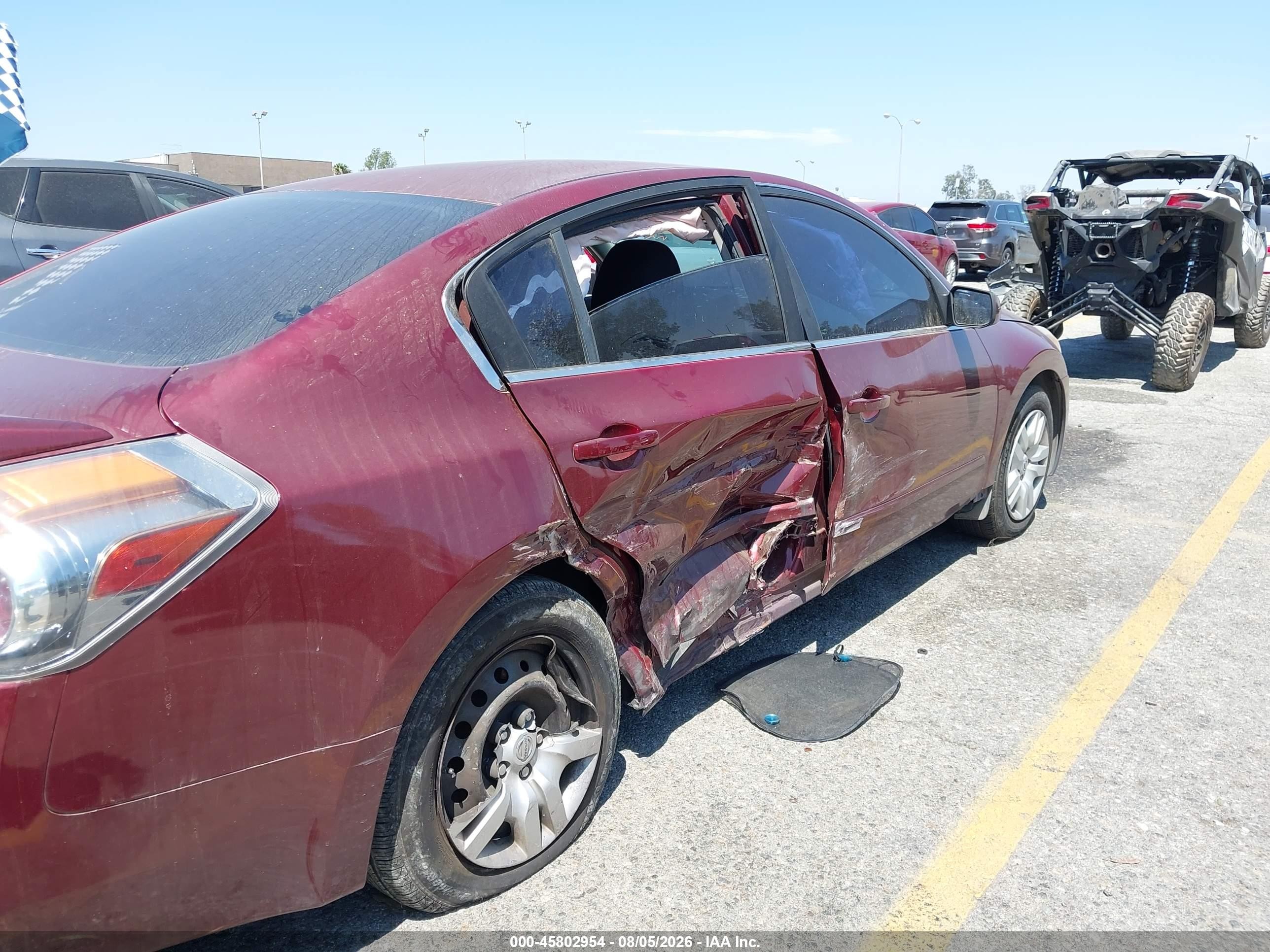2012 Nissan Altima 2.5 S Burgundy vin: 1N4AL2AP5CN459668