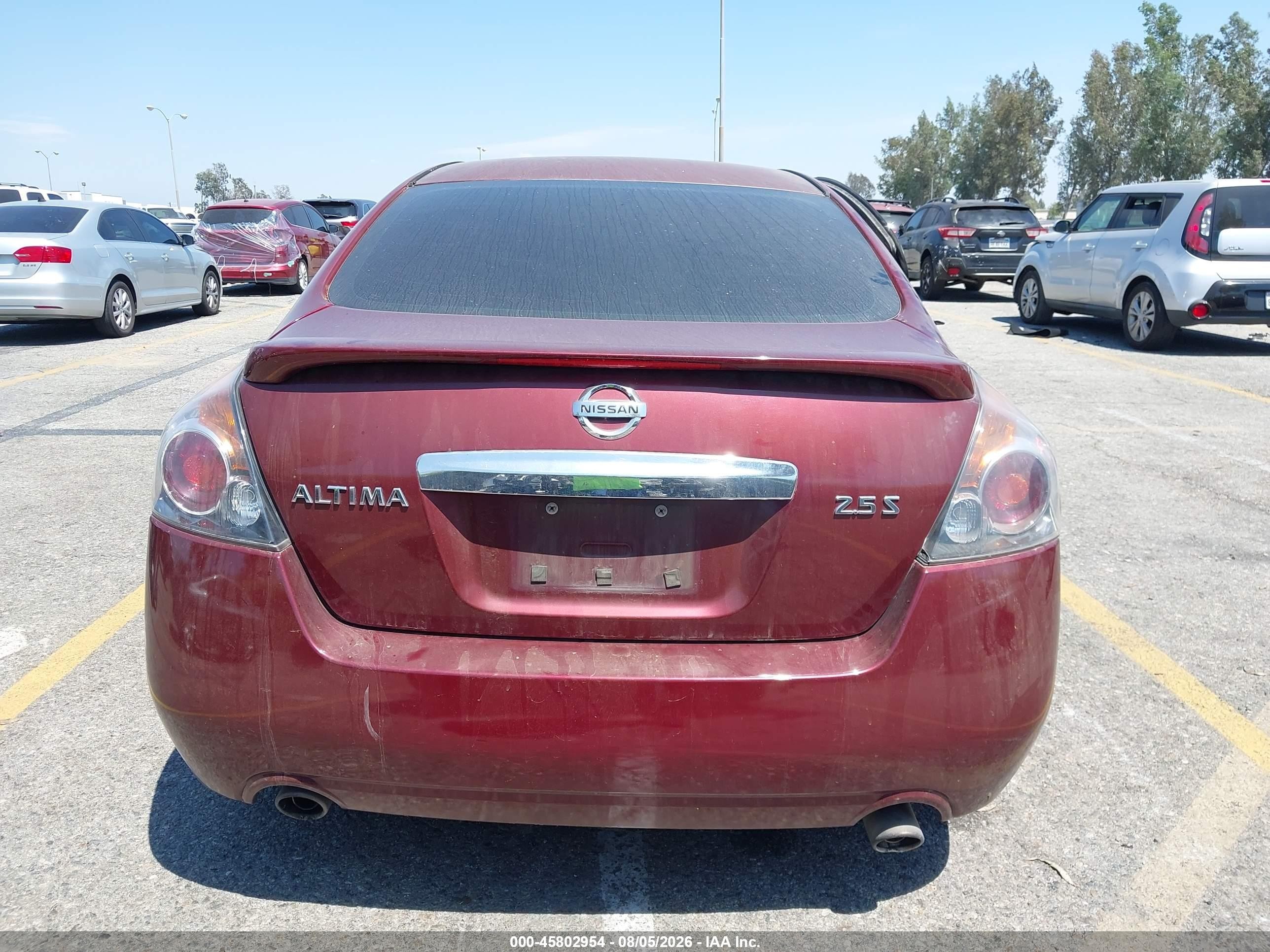 2012 Nissan Altima 2.5 S Burgundy vin: 1N4AL2AP5CN459668