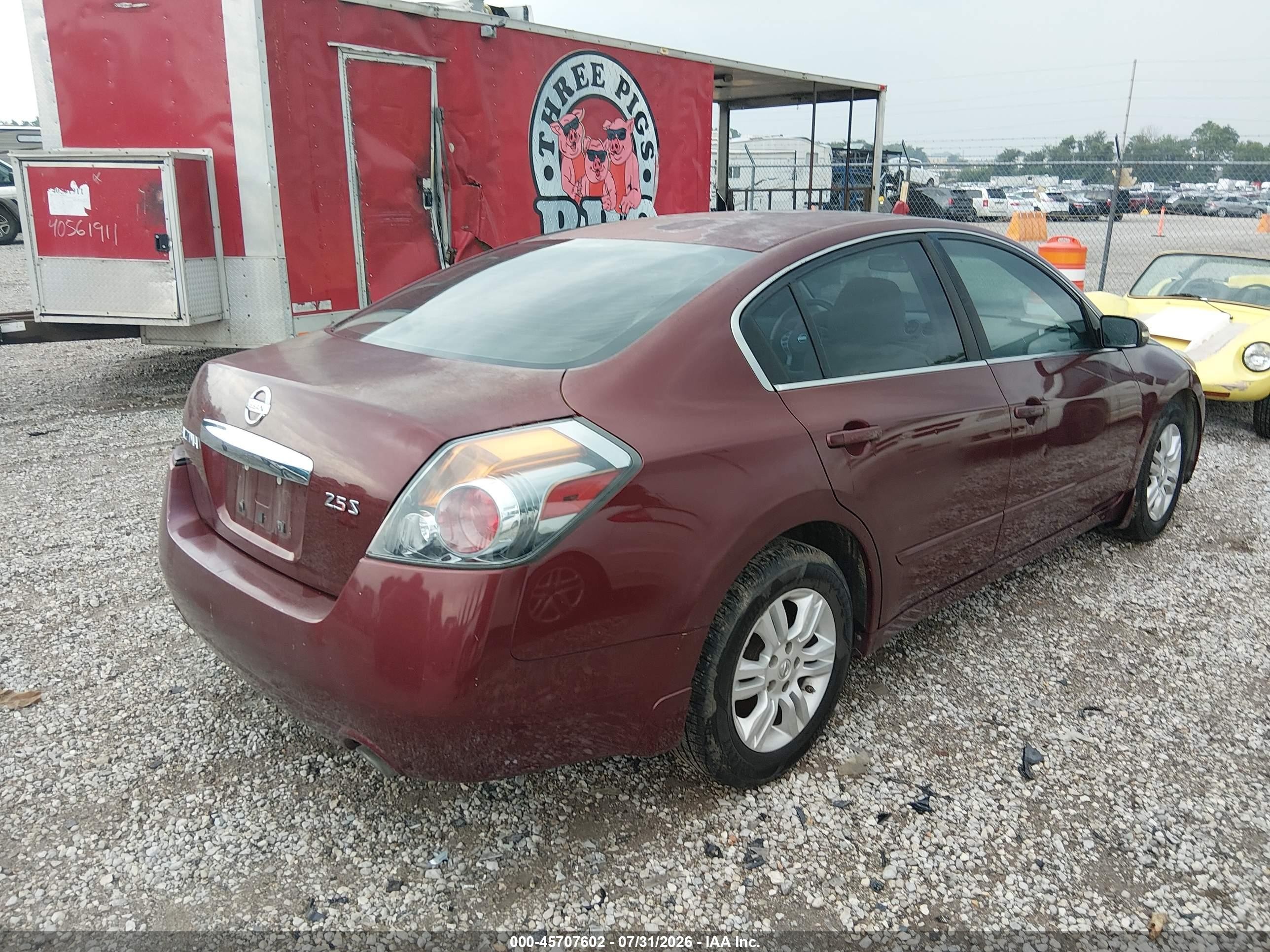 2012 Nissan Altima 2.5 S Maroon vin: 1N4AL2AP5CN490533
