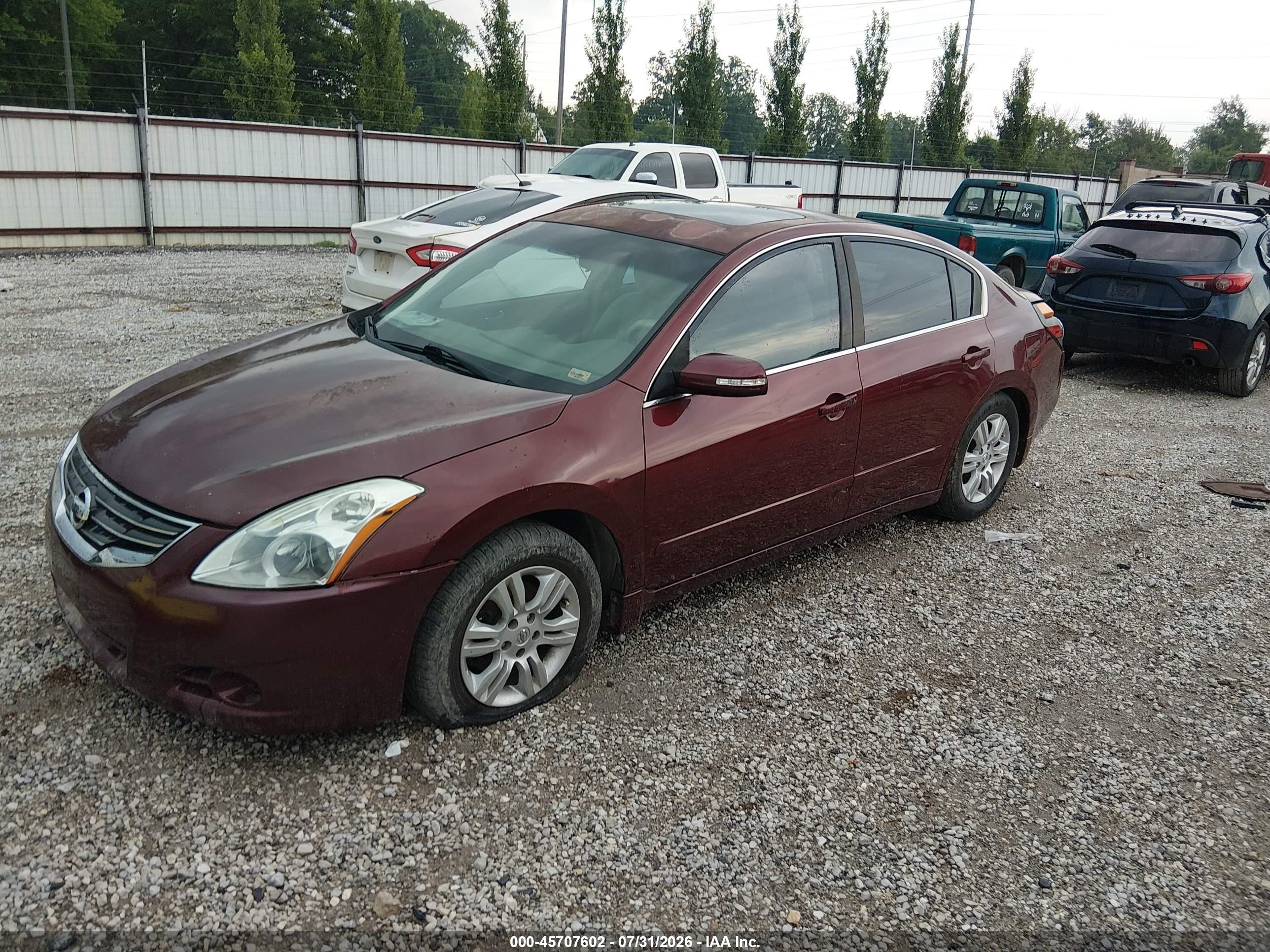 2012 Nissan Altima 2.5 S Maroon vin: 1N4AL2AP5CN490533