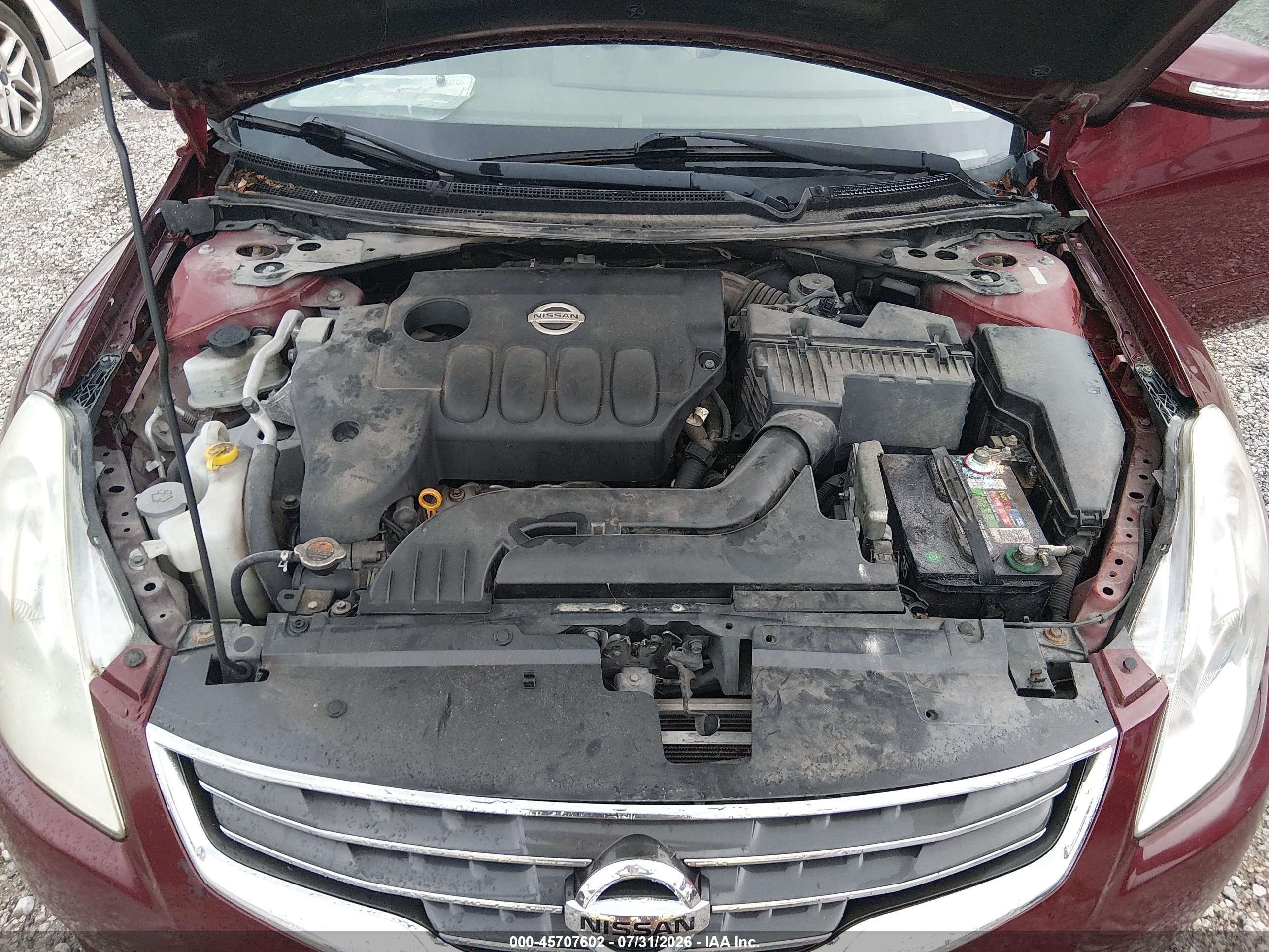 2012 Nissan Altima 2.5 S Maroon vin: 1N4AL2AP5CN490533
