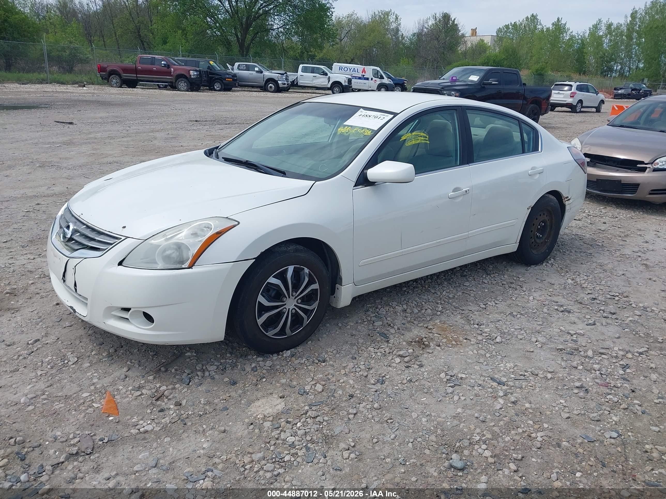 2012 Nissan Altima 2.5 S White vin: 1N4AL2AP5CN494484
