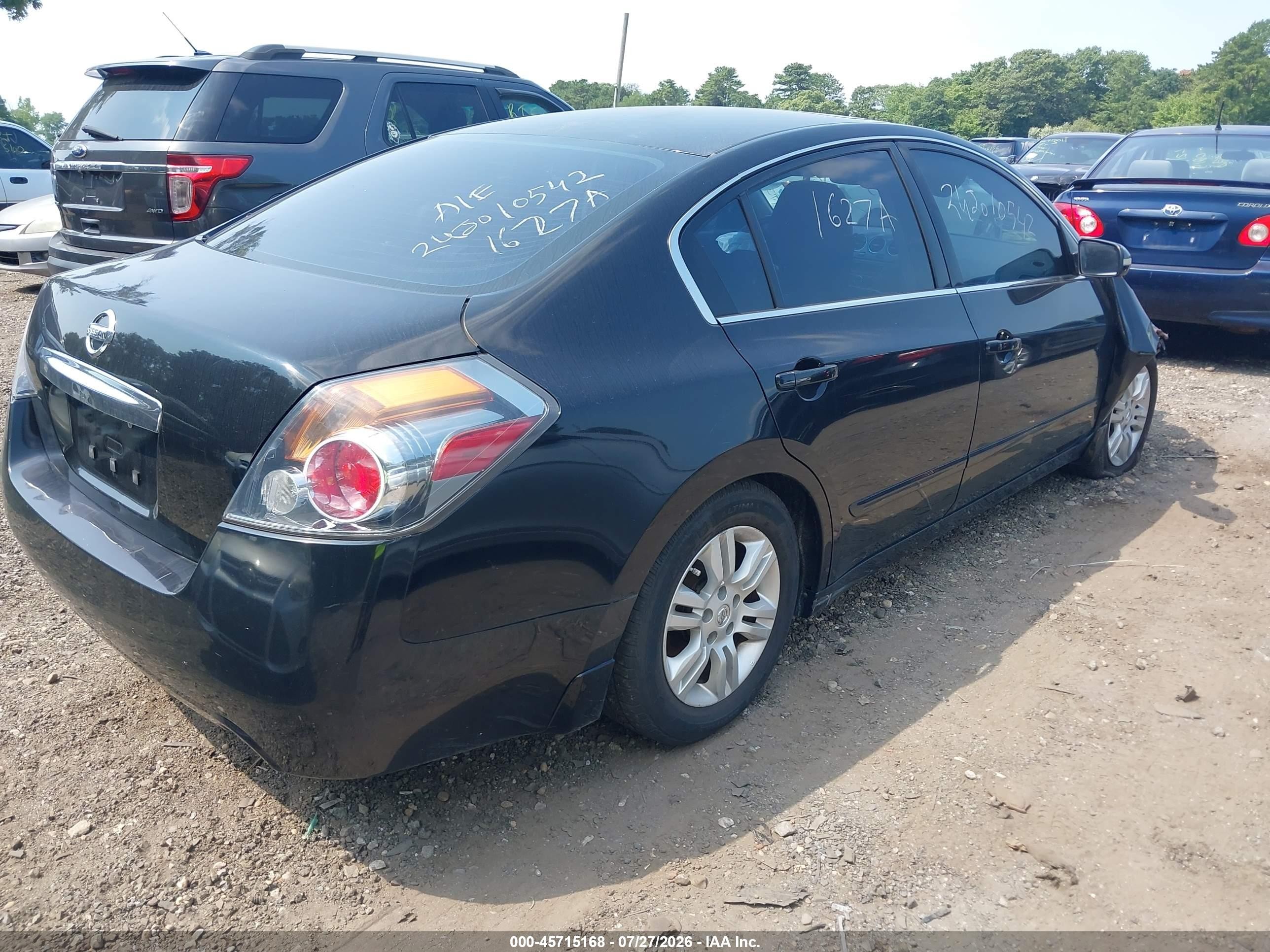 2012 Nissan Altima 2.5 S Black vin: 1N4AL2AP5CN536748