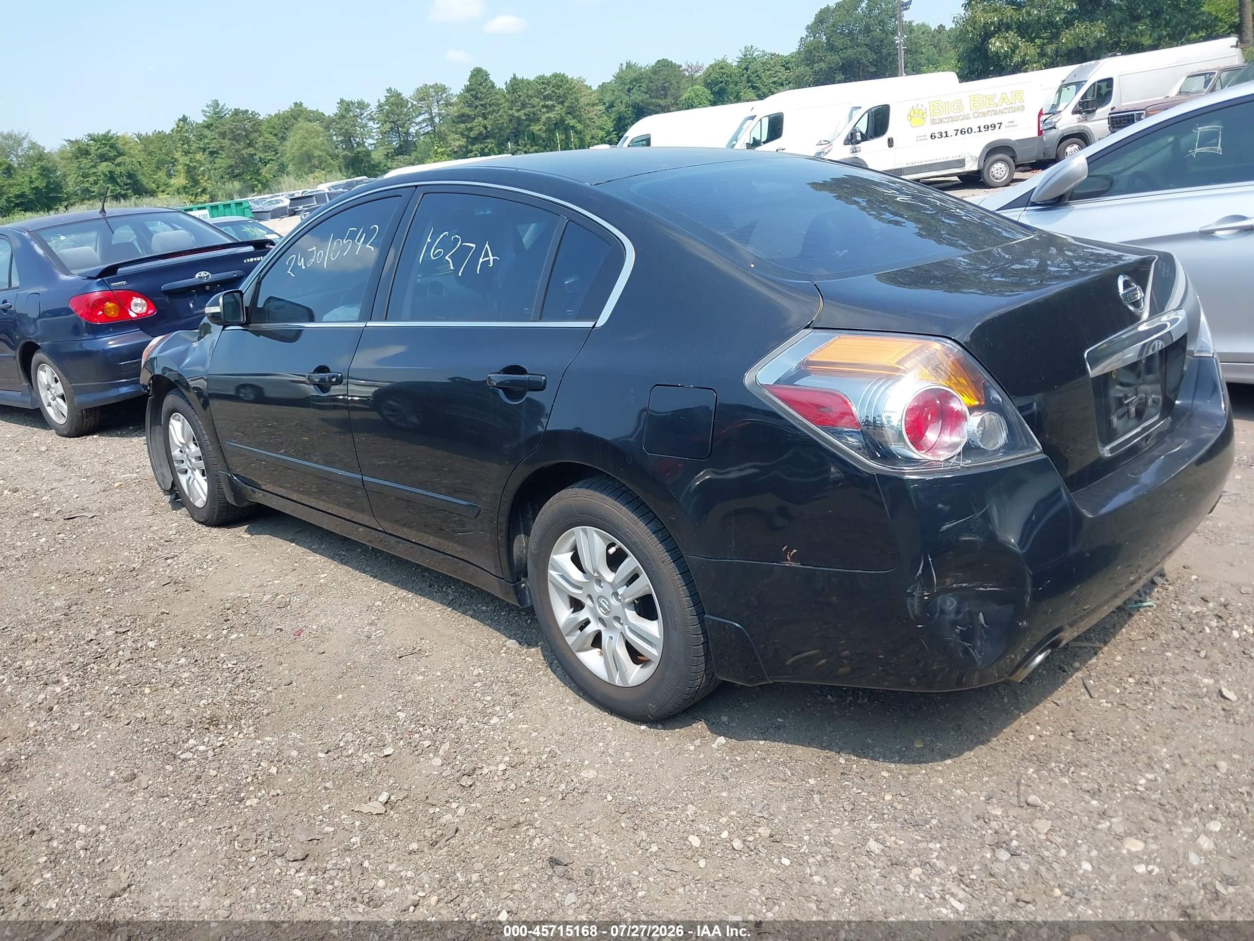 2012 Nissan Altima 2.5 S Black vin: 1N4AL2AP5CN536748