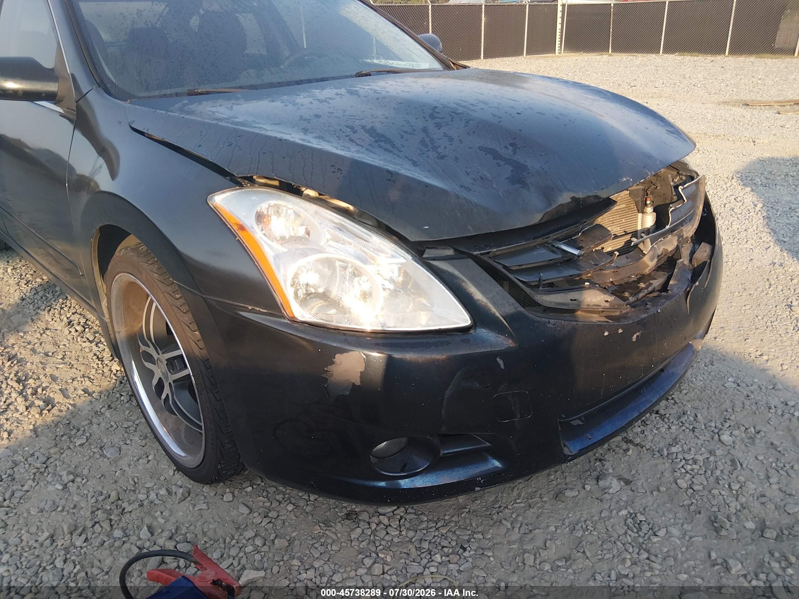 2012 Nissan Altima 2.5 S Black vin: 1N4AL2AP5CN554666