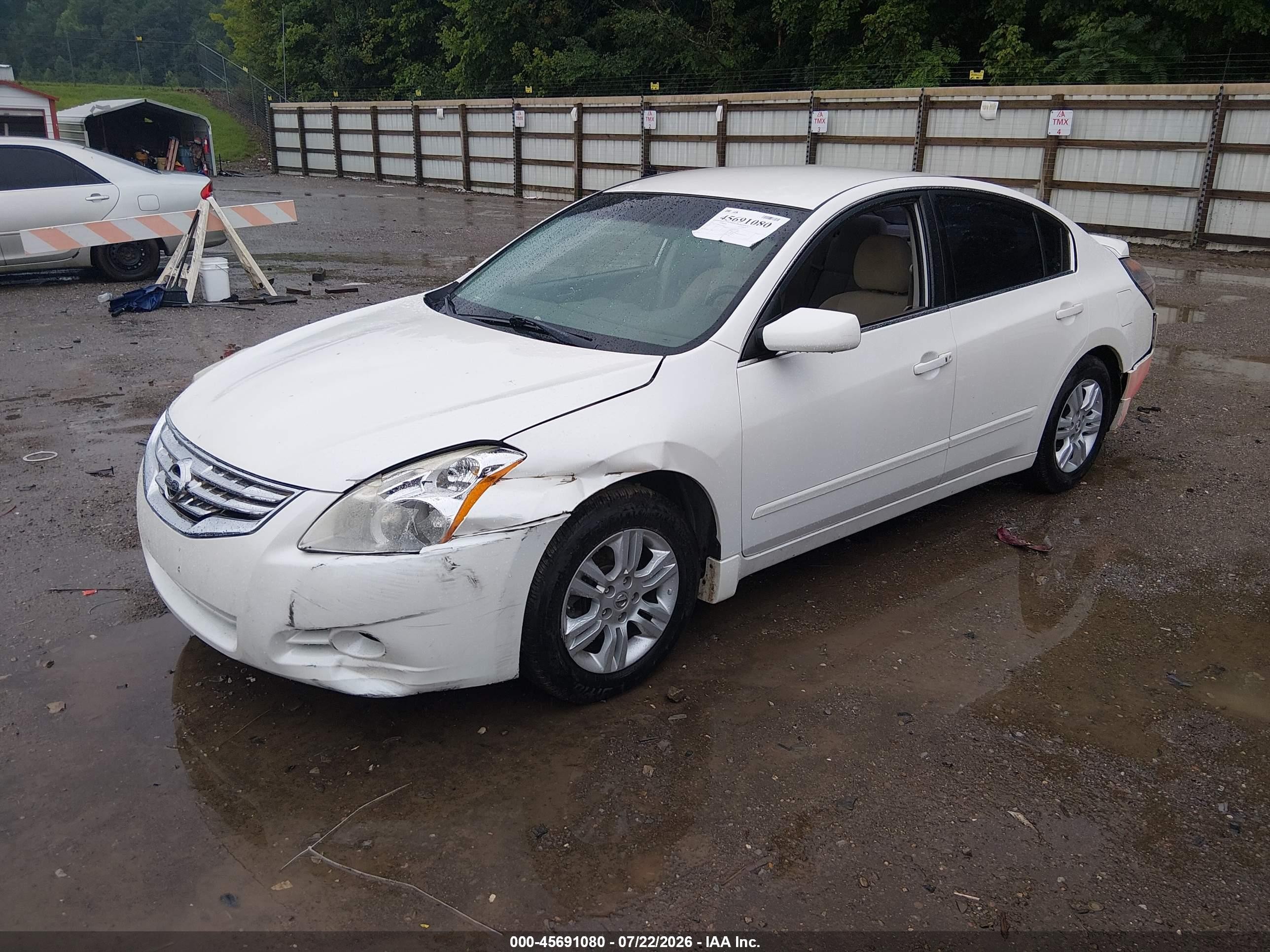 2012 Nissan Altima 2.5 S White vin: 1N4AL2AP5CN556093