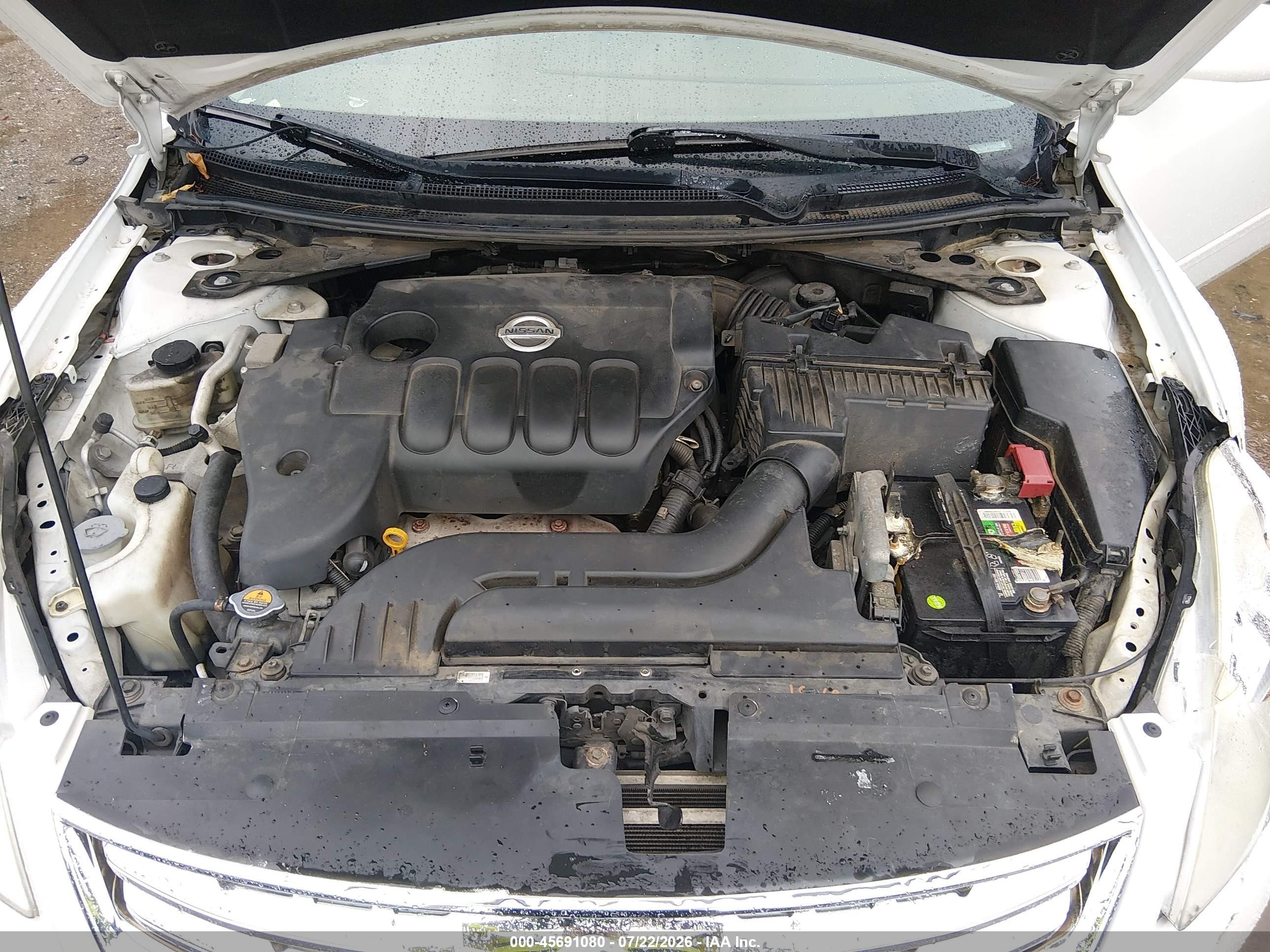 2012 Nissan Altima 2.5 S White vin: 1N4AL2AP5CN556093