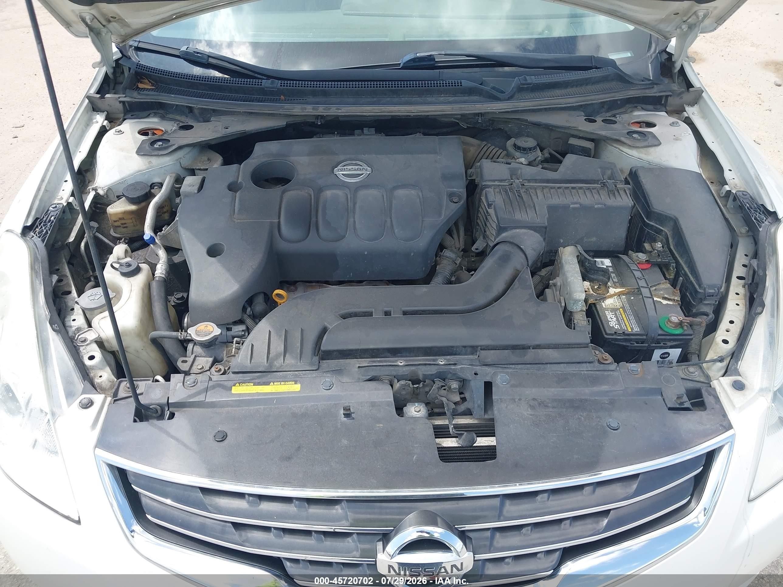 2010 Nissan Altima 2.5 S White vin: 1N4AL2AP6AN456923