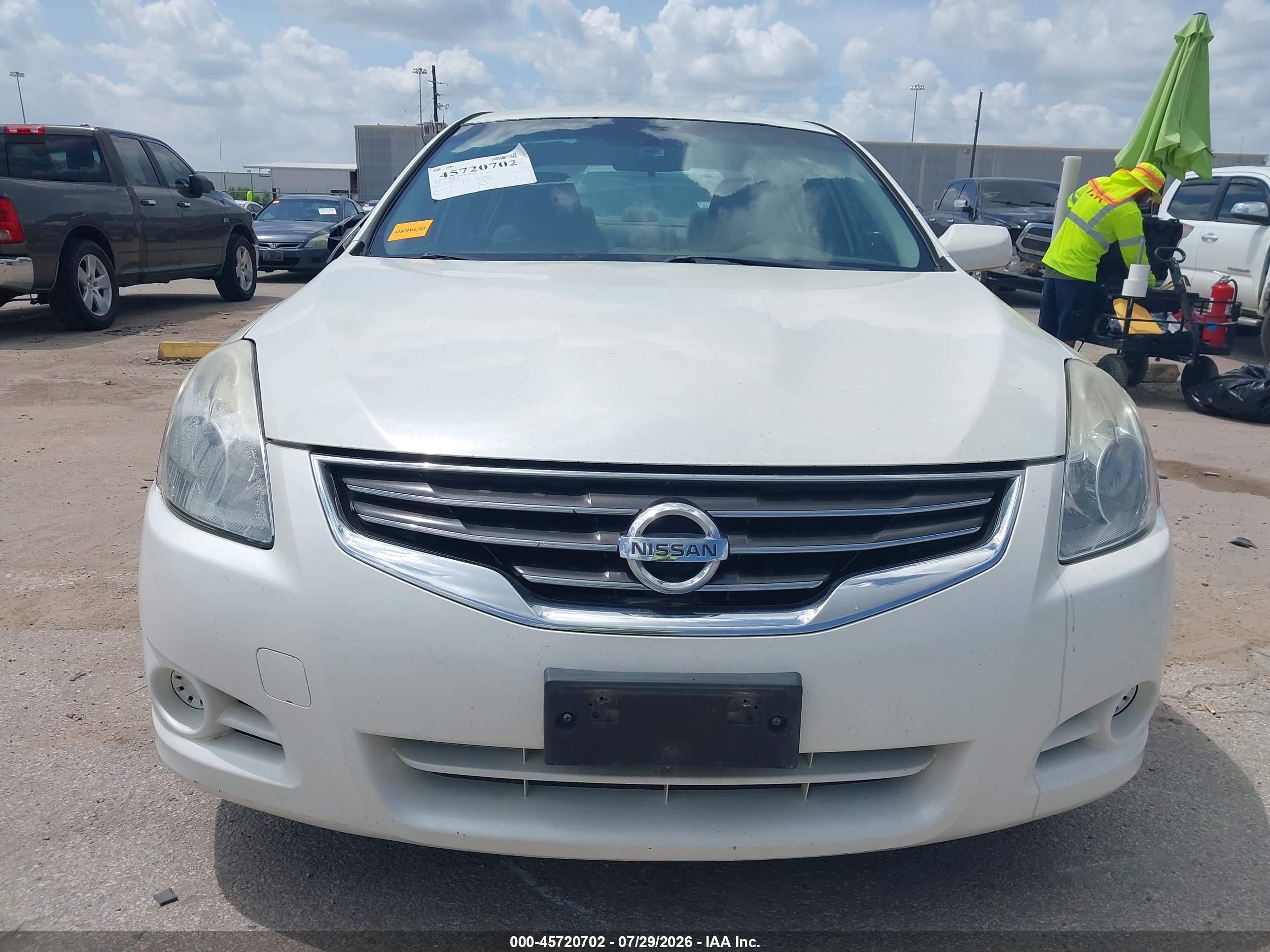2010 Nissan Altima 2.5 S White vin: 1N4AL2AP6AN456923