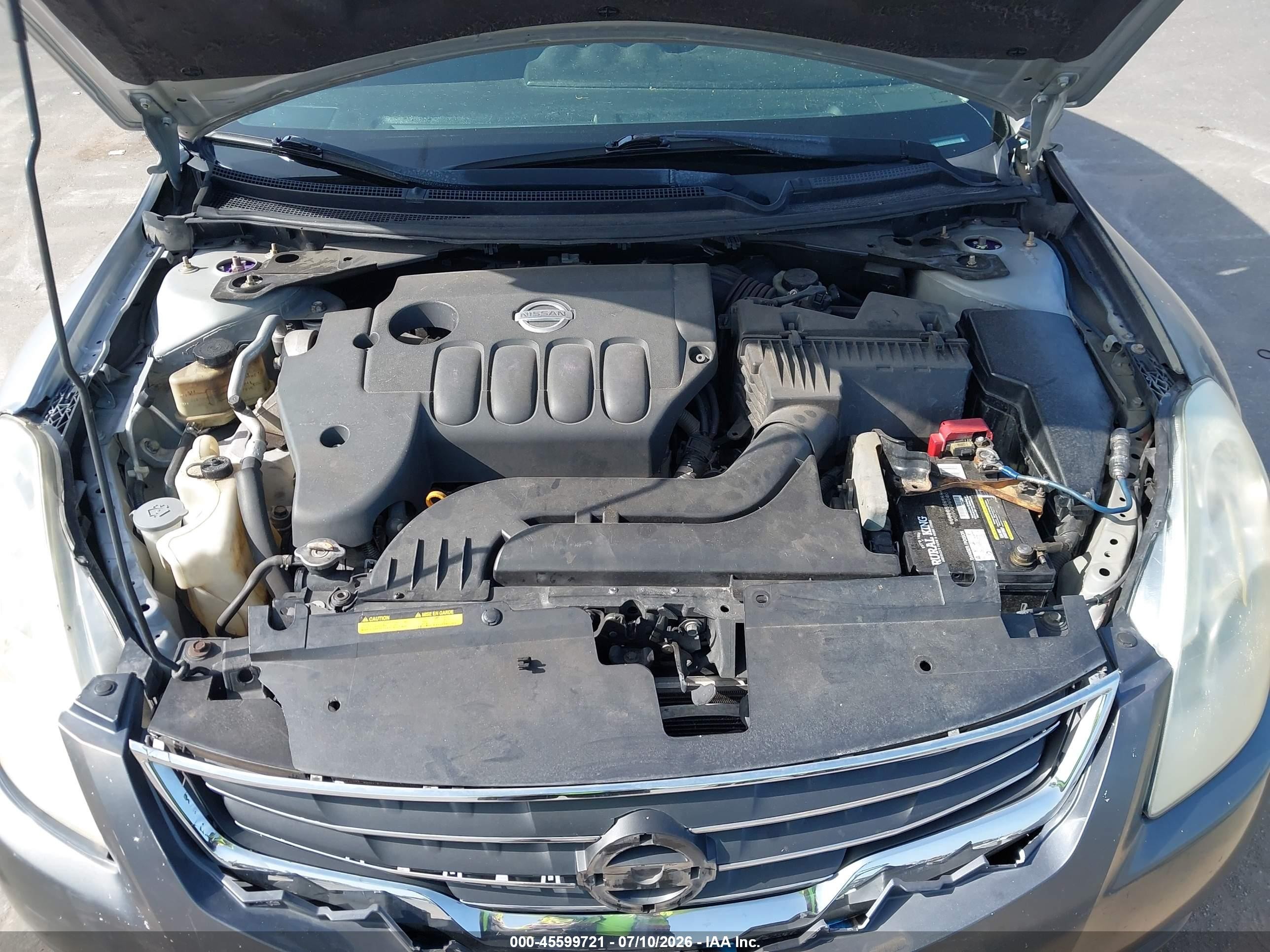 2010 Nissan Altima 2.5 S Серебряный vin: 1N4AL2AP6AN517624