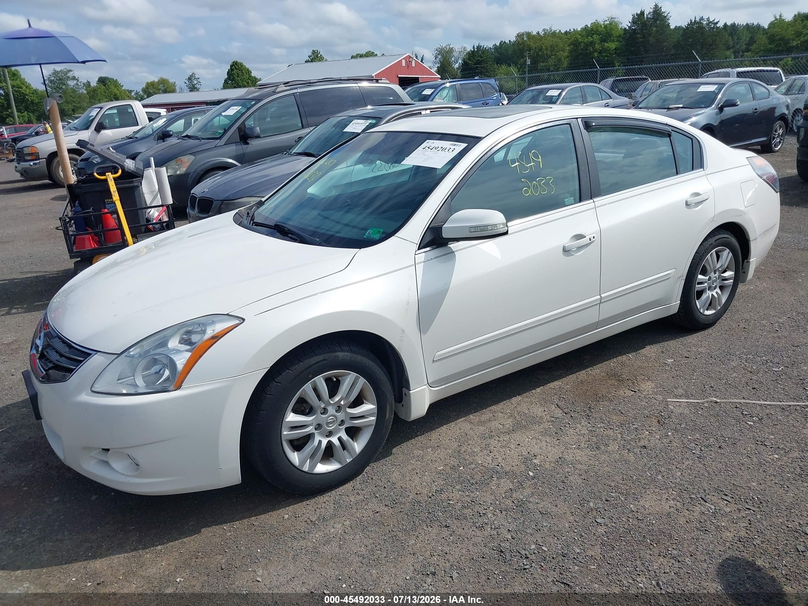 2011 Nissan Altima 2.5 S White vin: 1N4AL2AP6BN472685