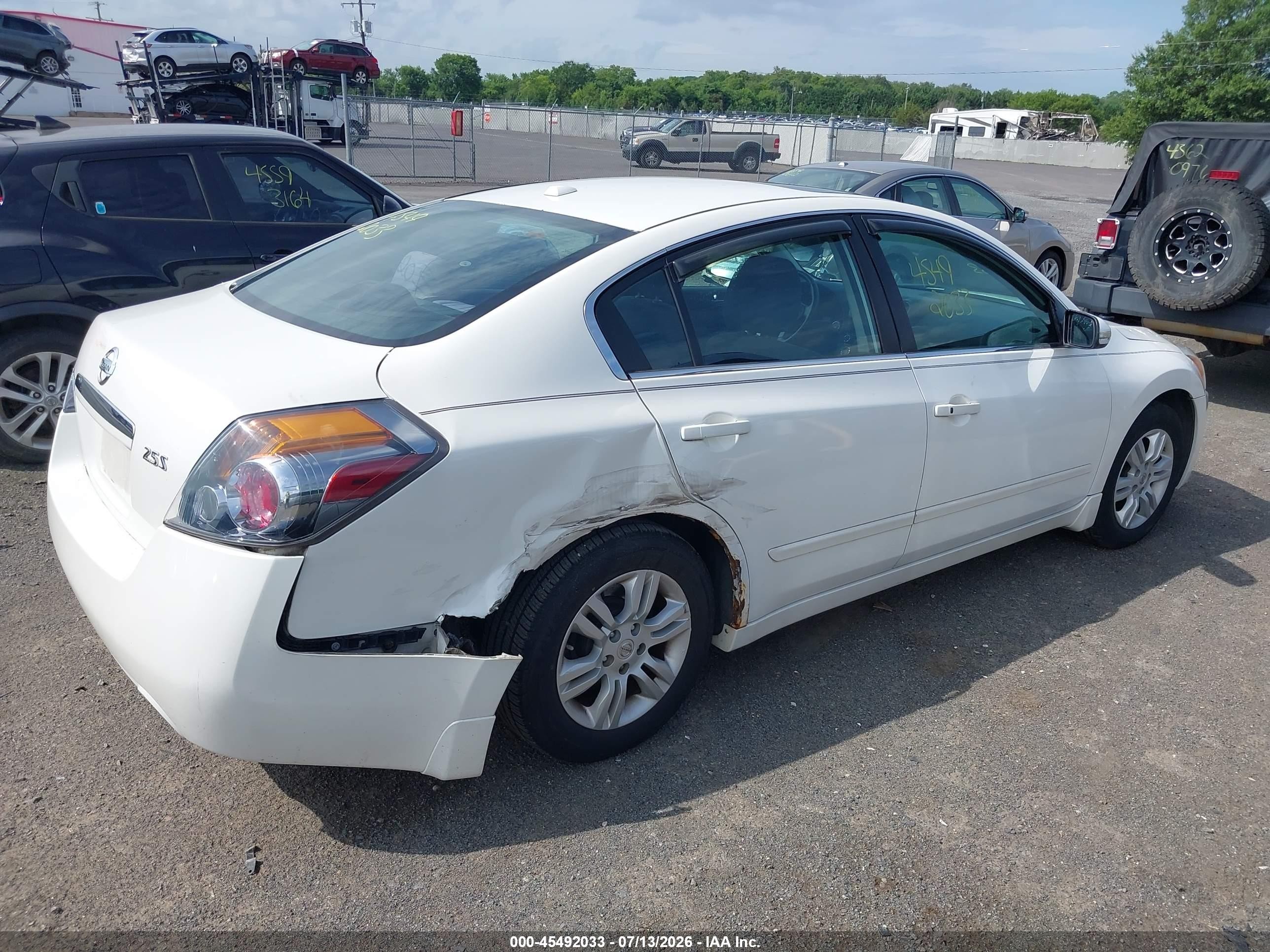 2011 Nissan Altima 2.5 S White vin: 1N4AL2AP6BN472685