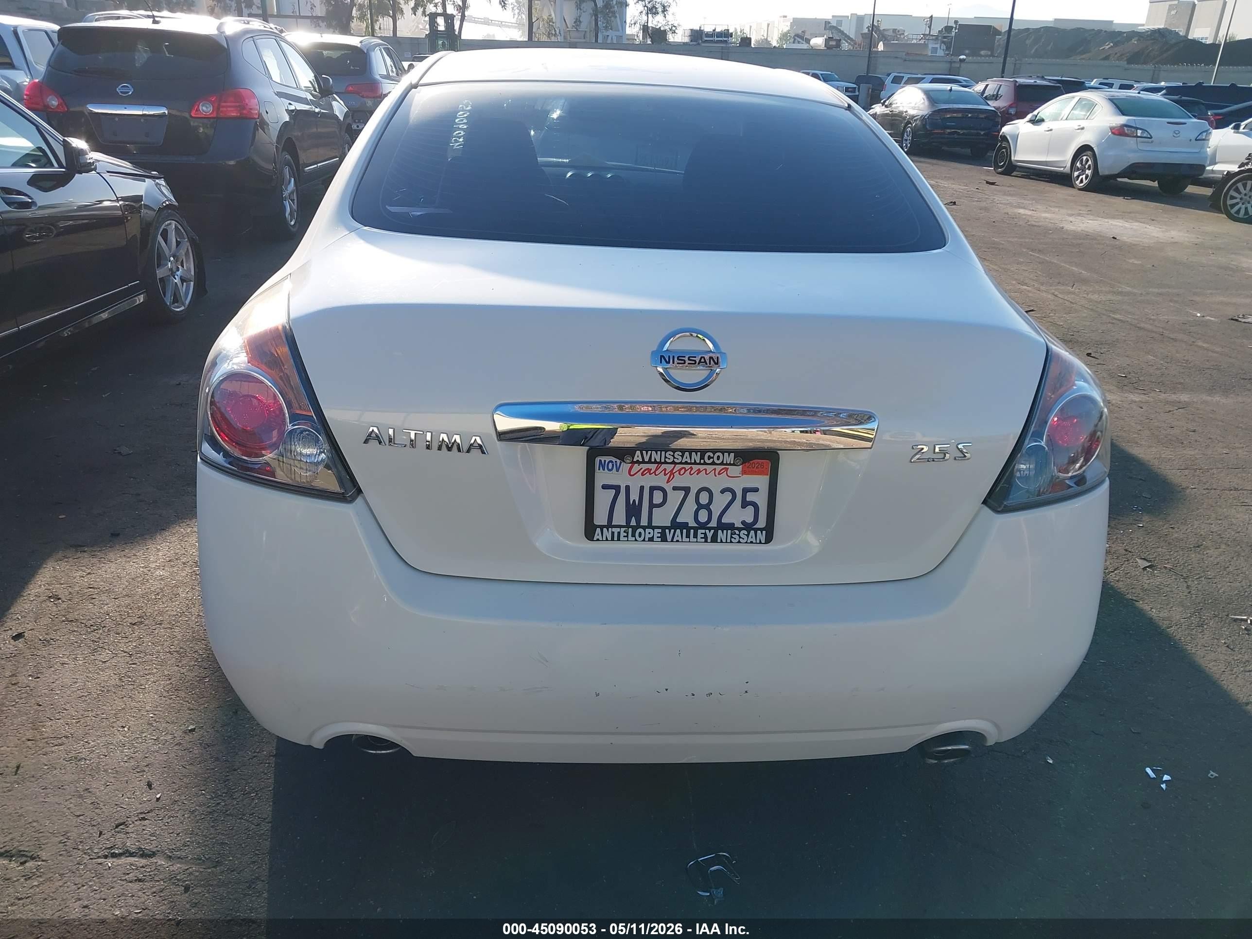 2012 Nissan Altima 2.5 S White vin: 1N4AL2AP6CC102236