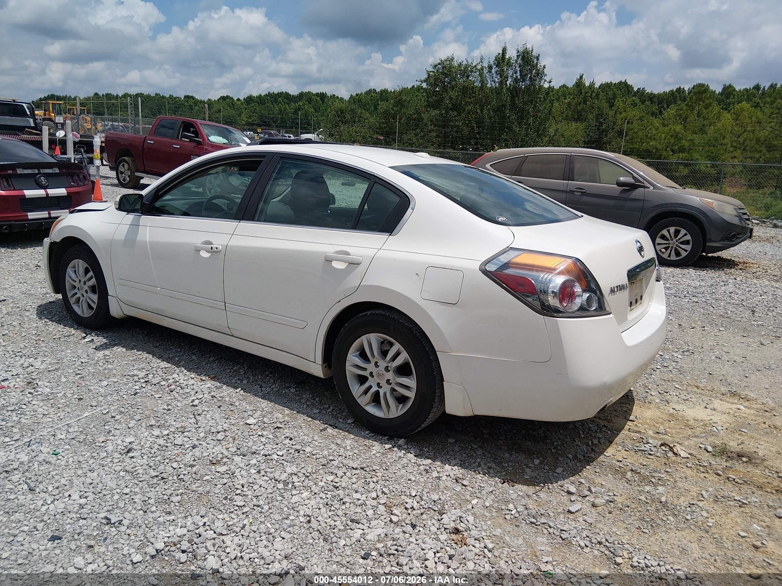 2012 Nissan Altima 2.5 S White vin: 1N4AL2AP6CC125242