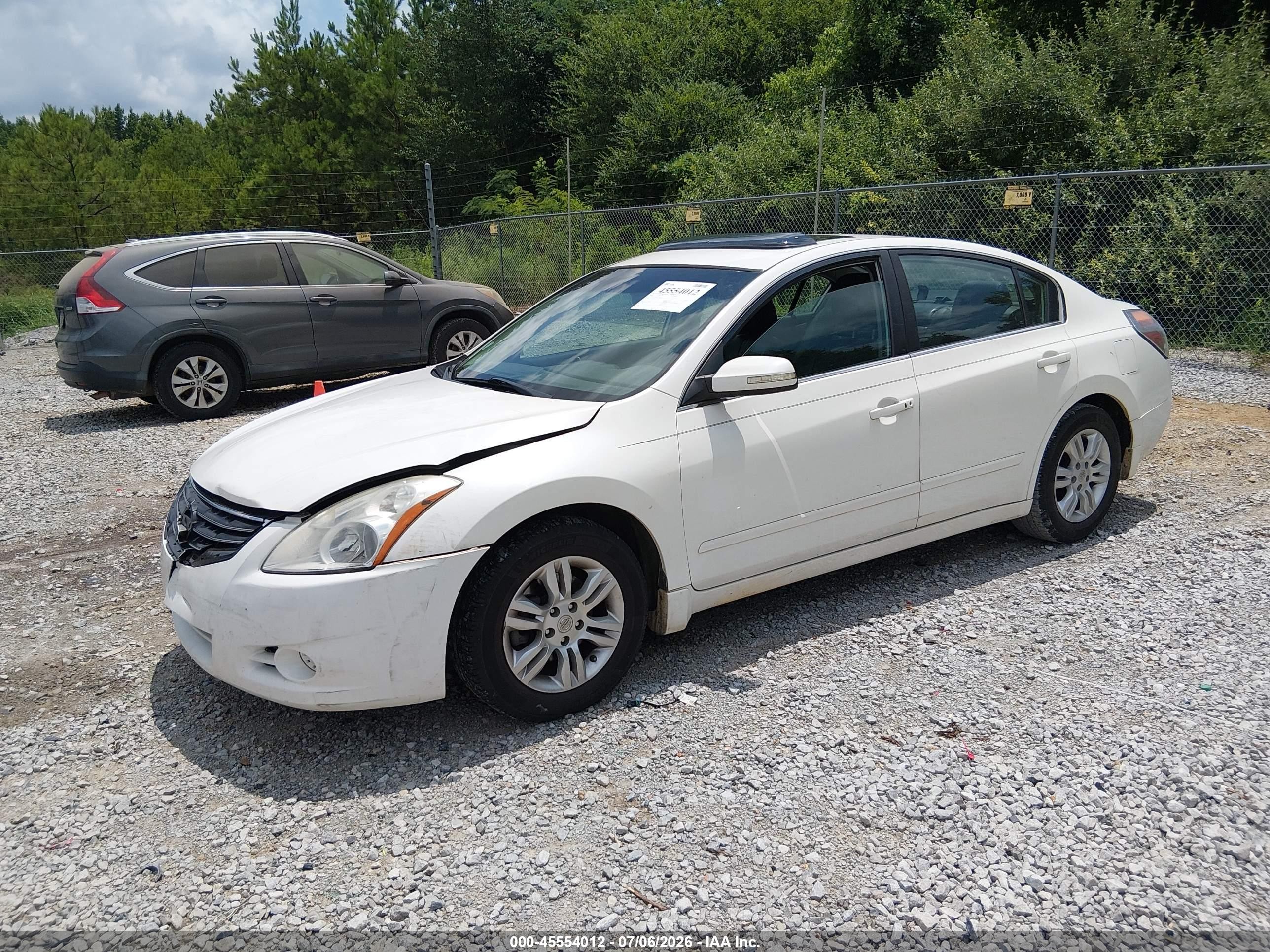 2012 Nissan Altima 2.5 S White vin: 1N4AL2AP6CC125242