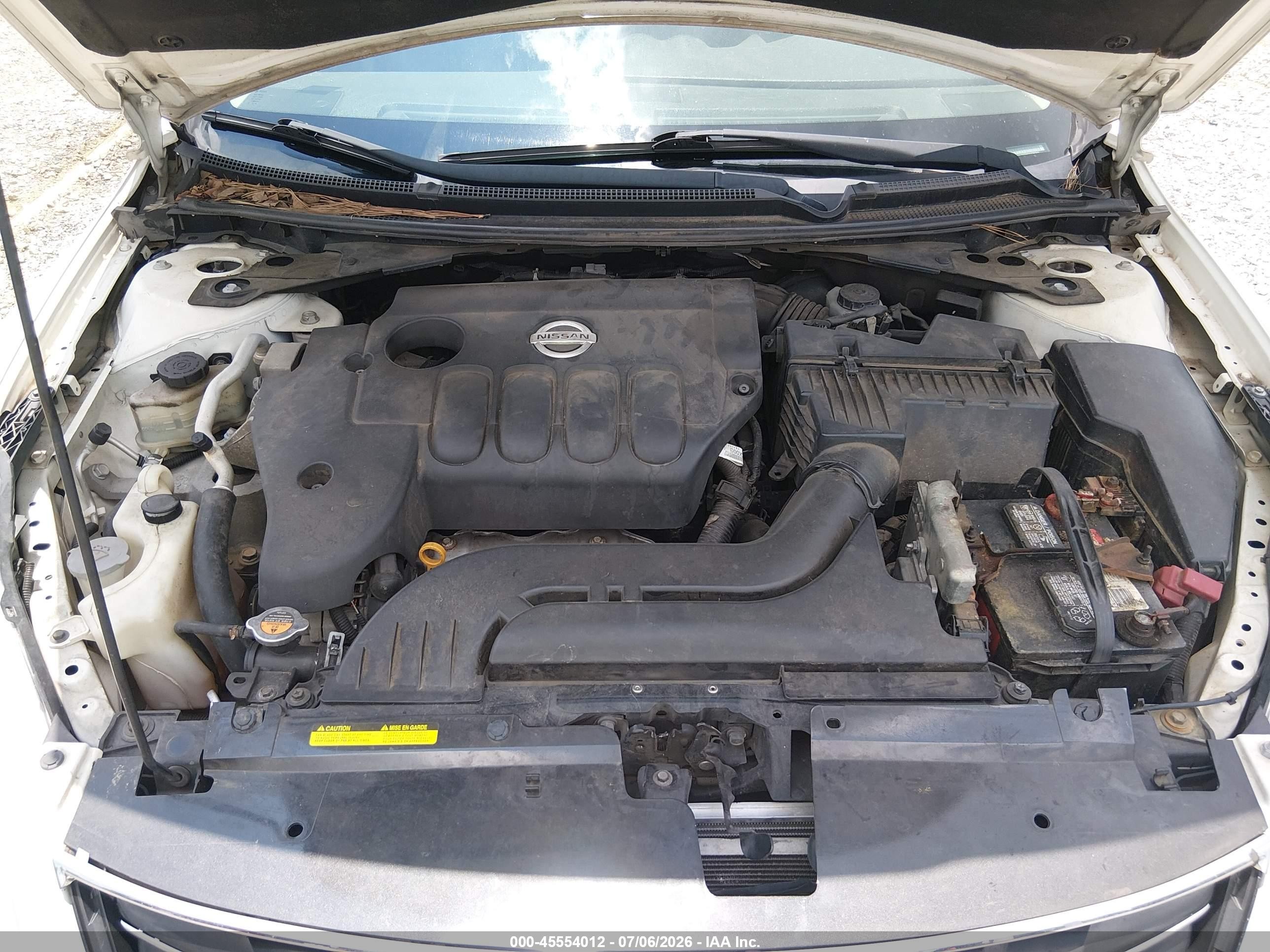 2012 Nissan Altima 2.5 S White vin: 1N4AL2AP6CC125242