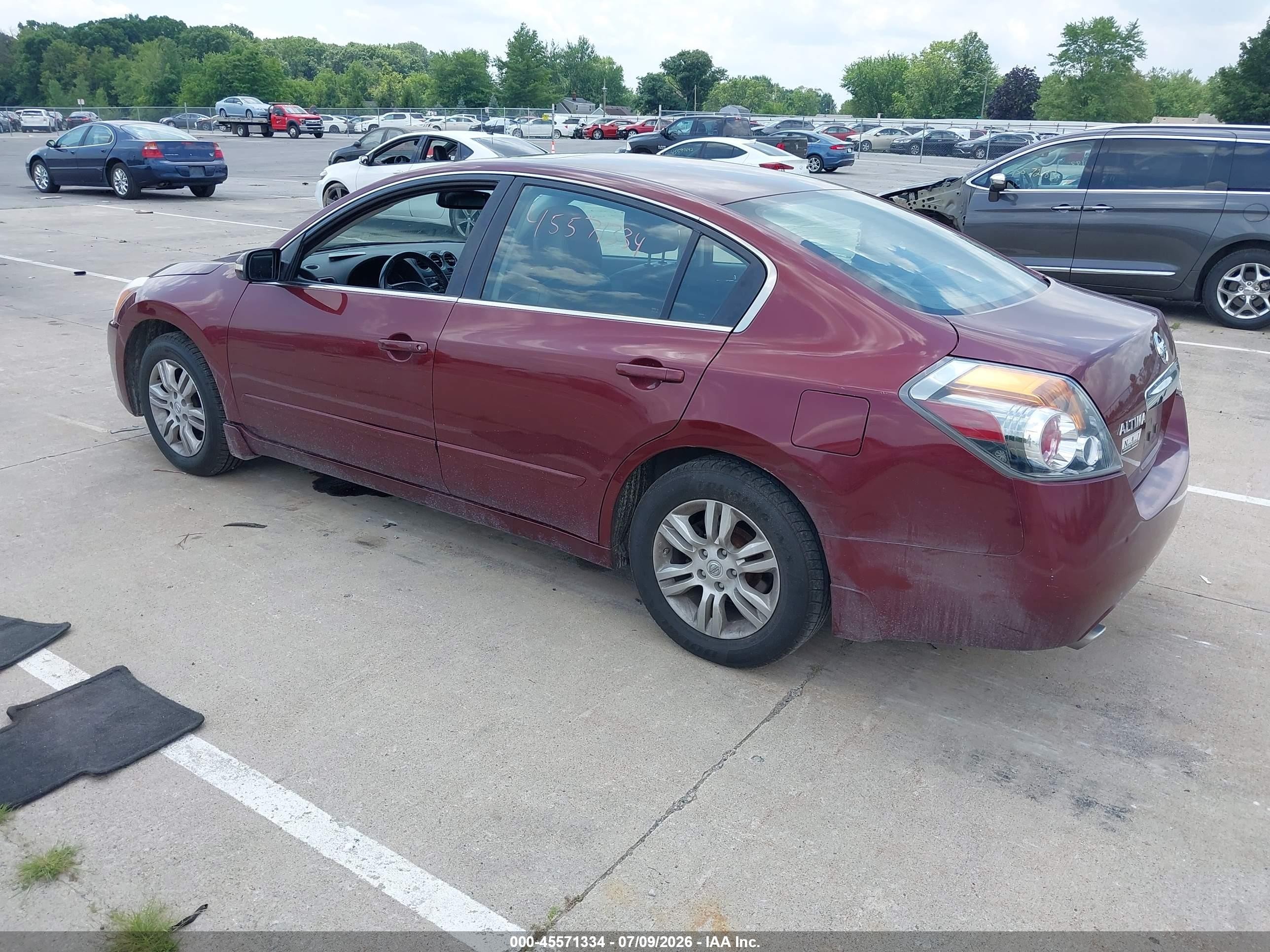 2012 Nissan Altima 2.5 S Maroon vin: 1N4AL2AP6CC134457