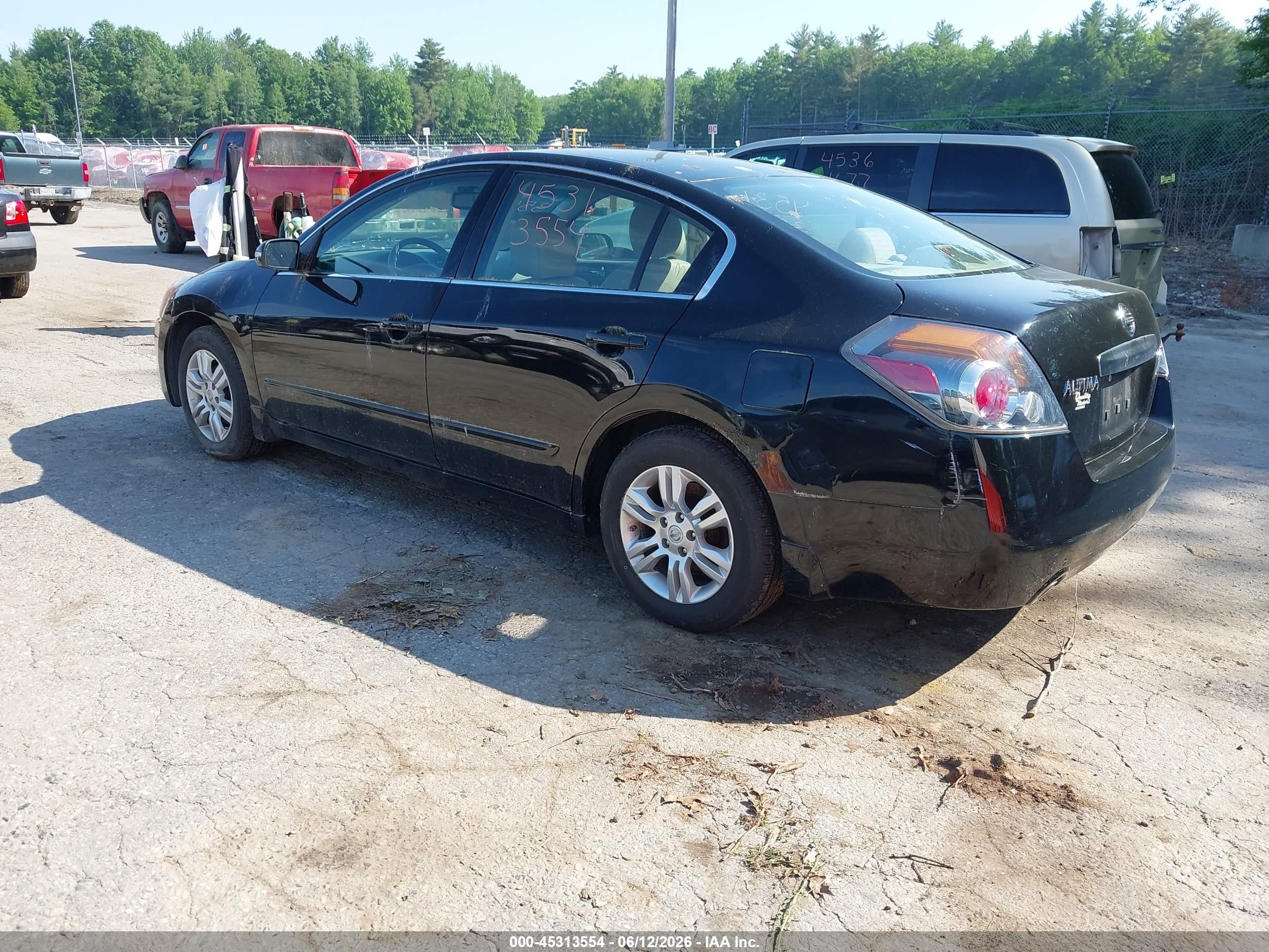 2012 Nissan Altima 2.5 S Black vin: 1N4AL2AP6CC136886