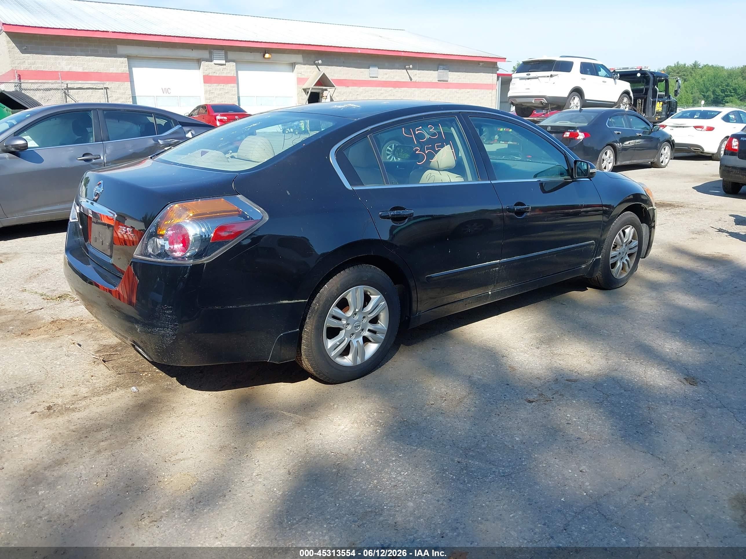 2012 Nissan Altima 2.5 S Black vin: 1N4AL2AP6CC136886