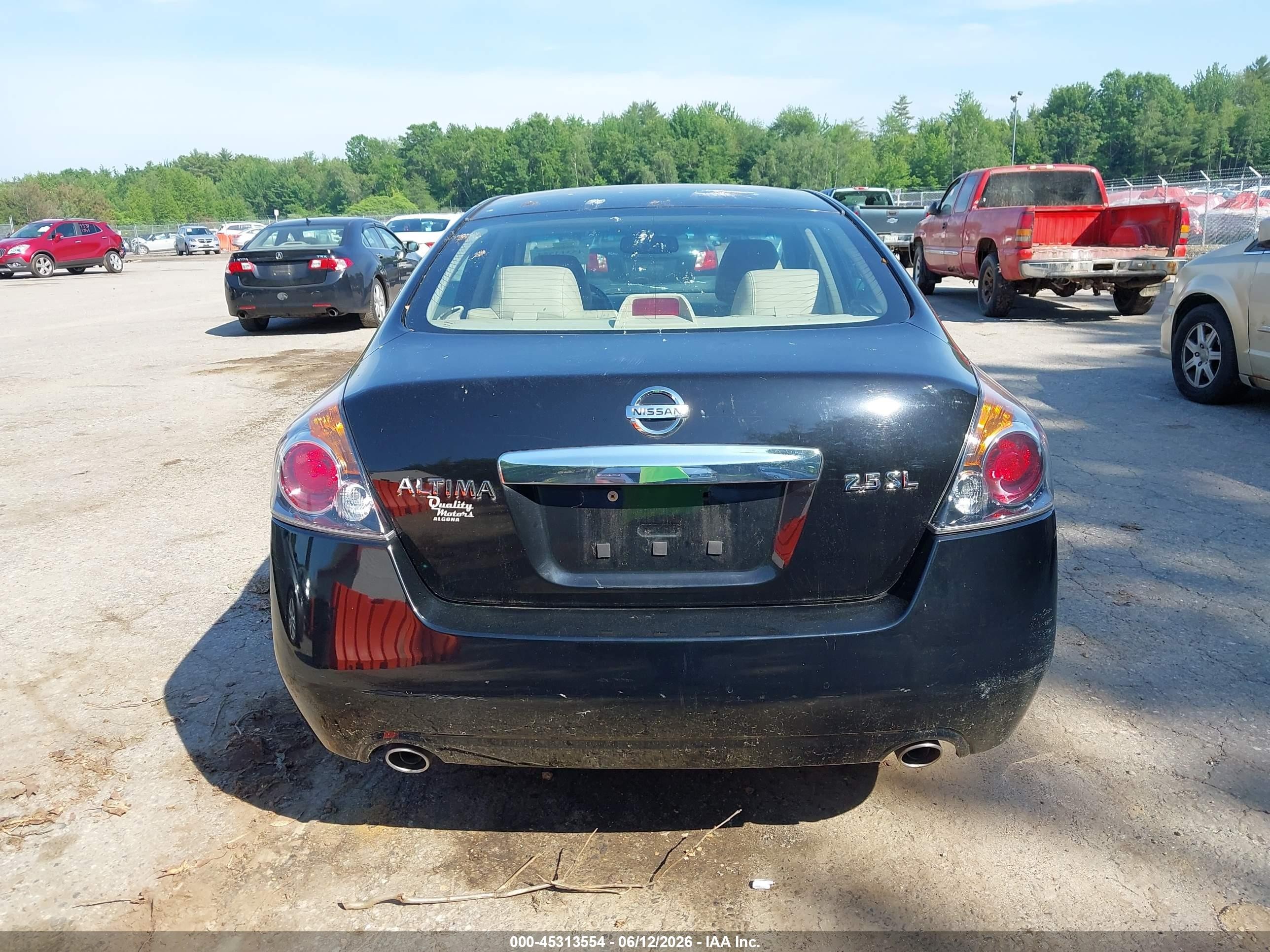 2012 Nissan Altima 2.5 S Black vin: 1N4AL2AP6CC136886