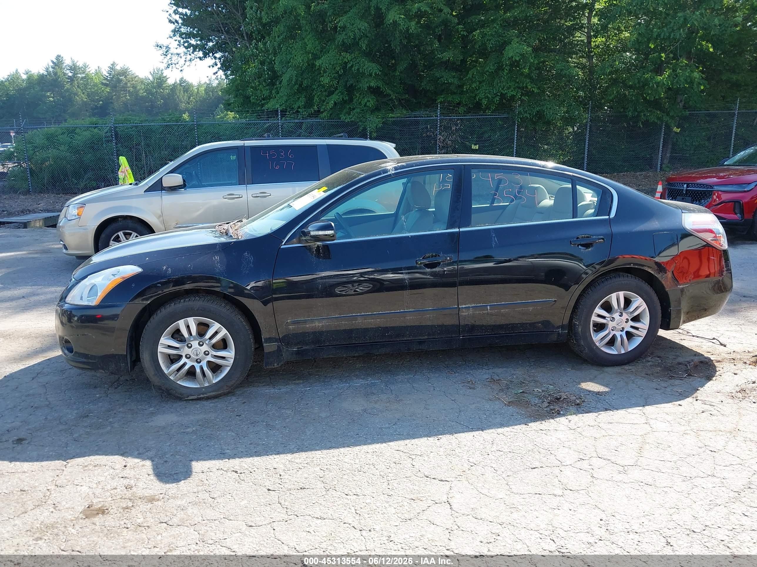 2012 Nissan Altima 2.5 S Black vin: 1N4AL2AP6CC136886