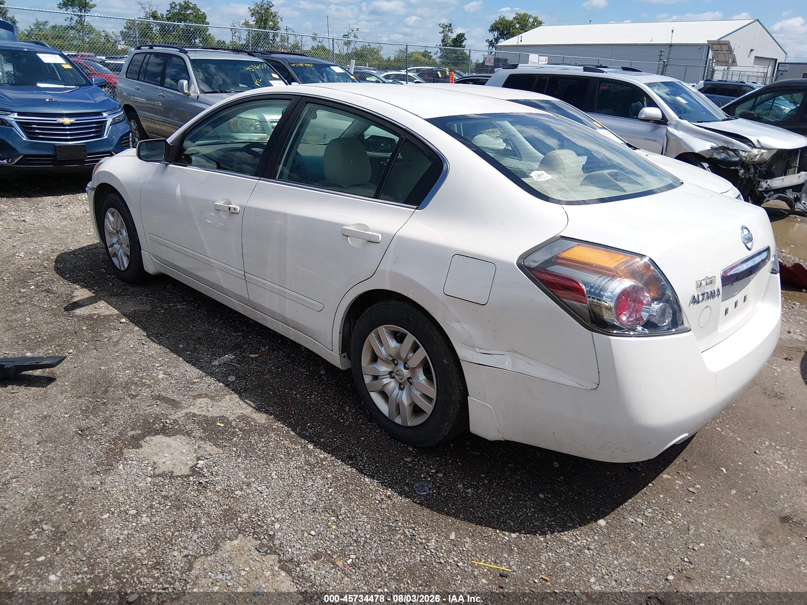 2012 Nissan Altima 2.5 S Белый vin: 1N4AL2AP6CC140744