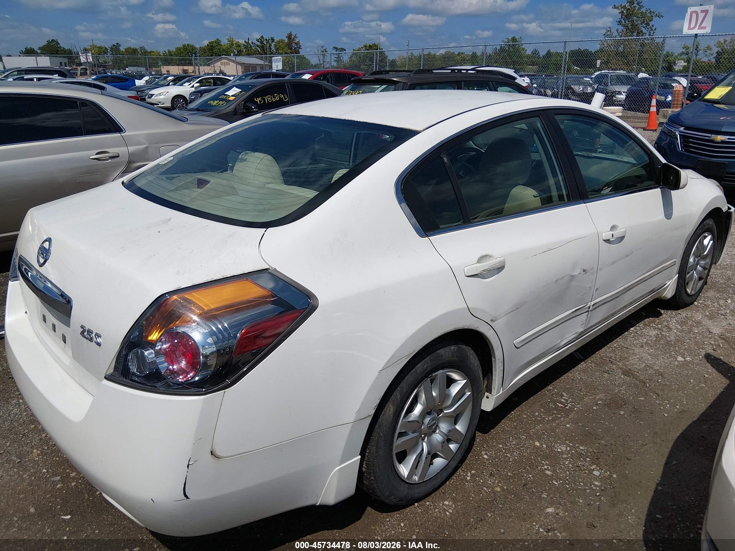 2012 Nissan Altima 2.5 S Белый vin: 1N4AL2AP6CC140744