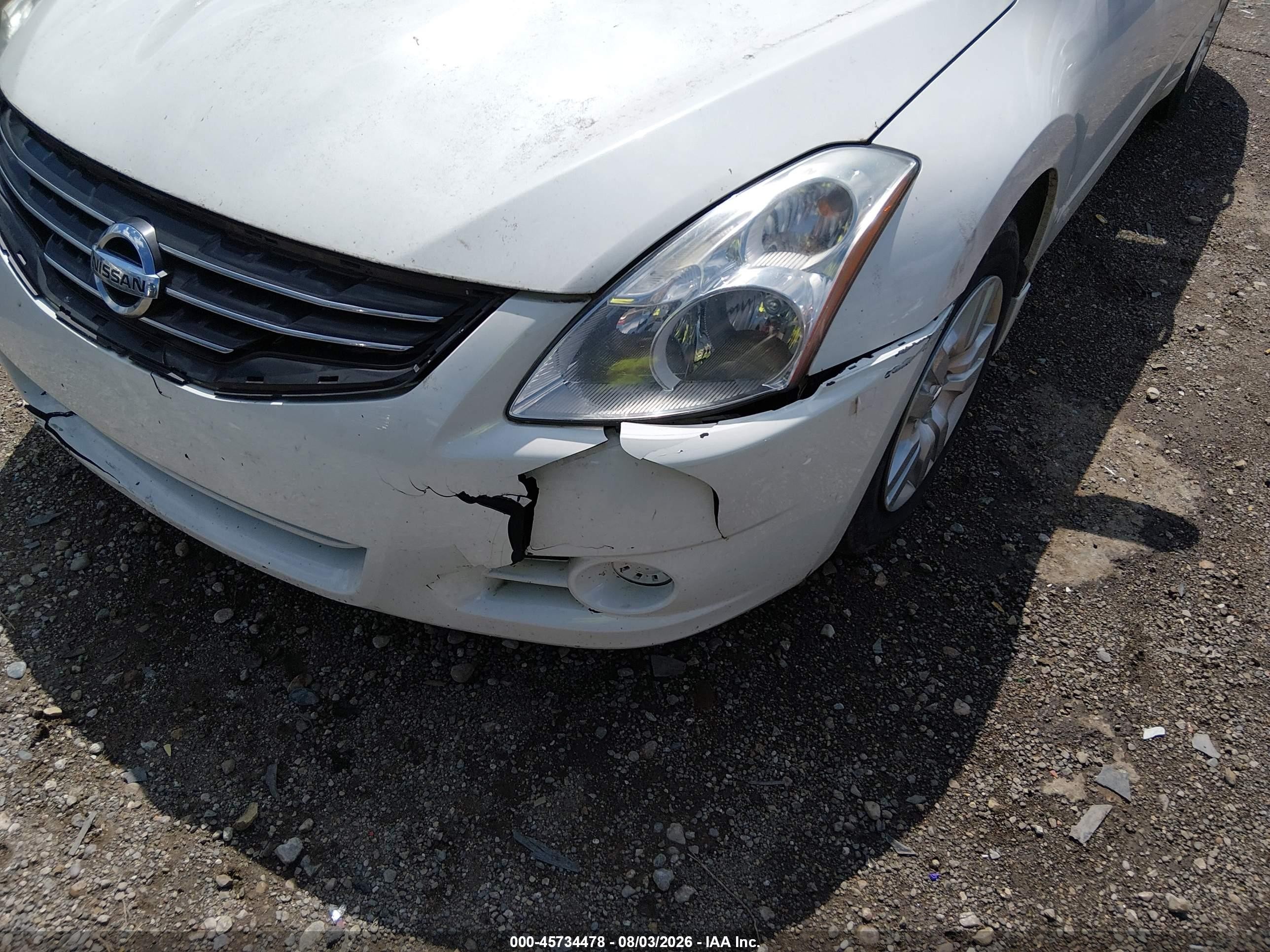 2012 Nissan Altima 2.5 S Белый vin: 1N4AL2AP6CC140744
