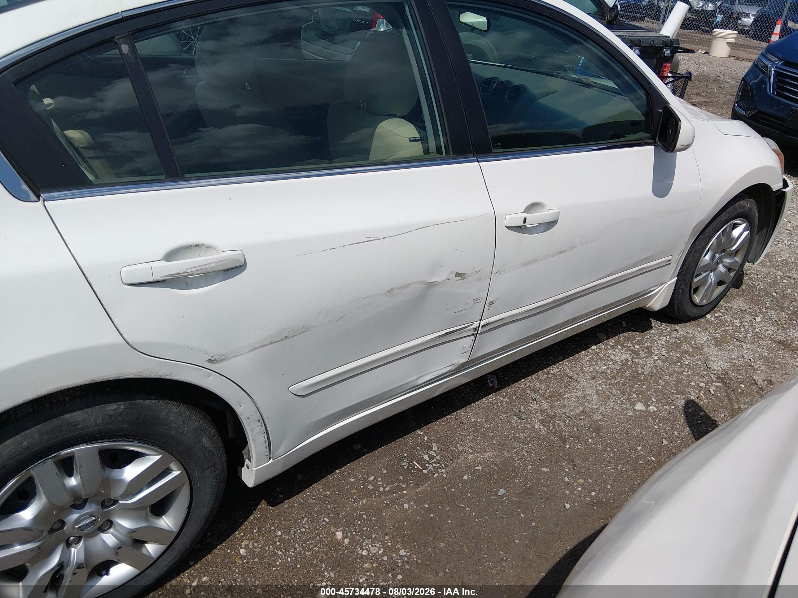 2012 Nissan Altima 2.5 S Белый vin: 1N4AL2AP6CC140744