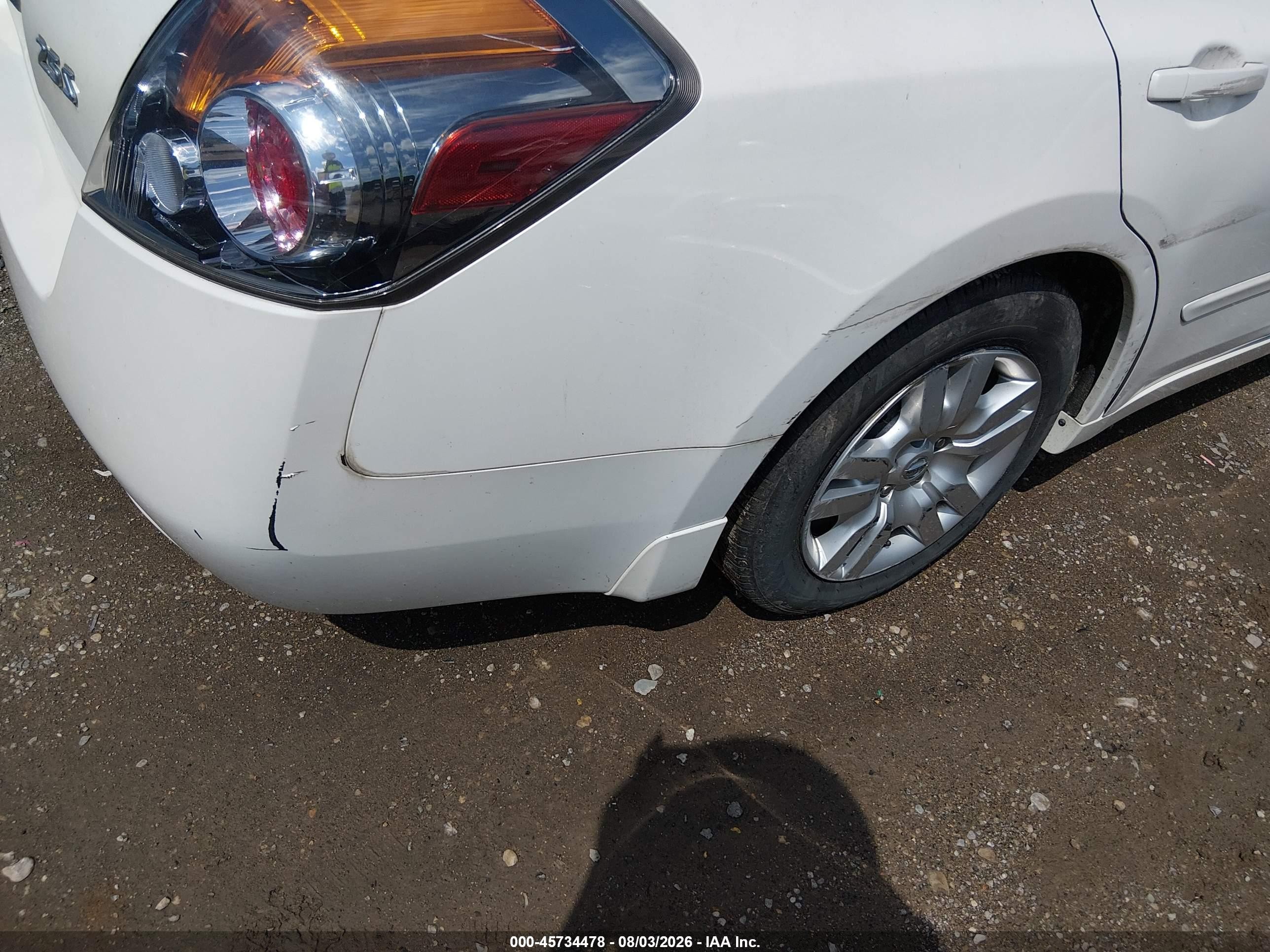 2012 Nissan Altima 2.5 S Белый vin: 1N4AL2AP6CC140744