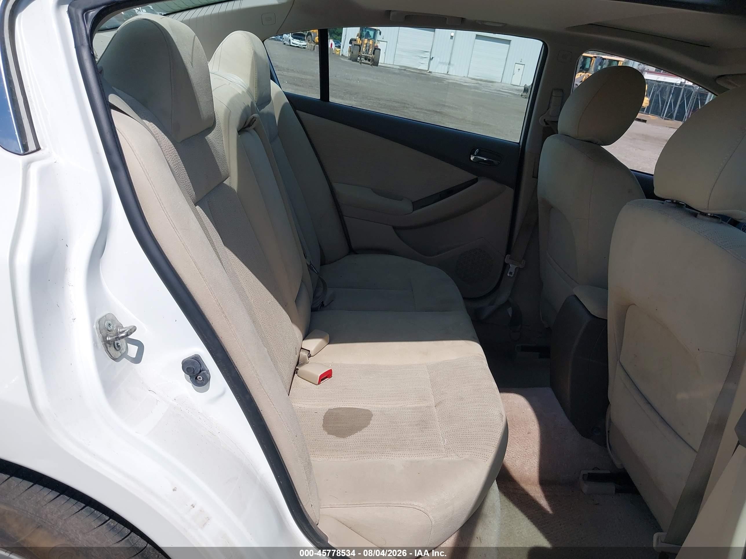 2012 Nissan Altima 2.5 S White vin: 1N4AL2AP6CC166986