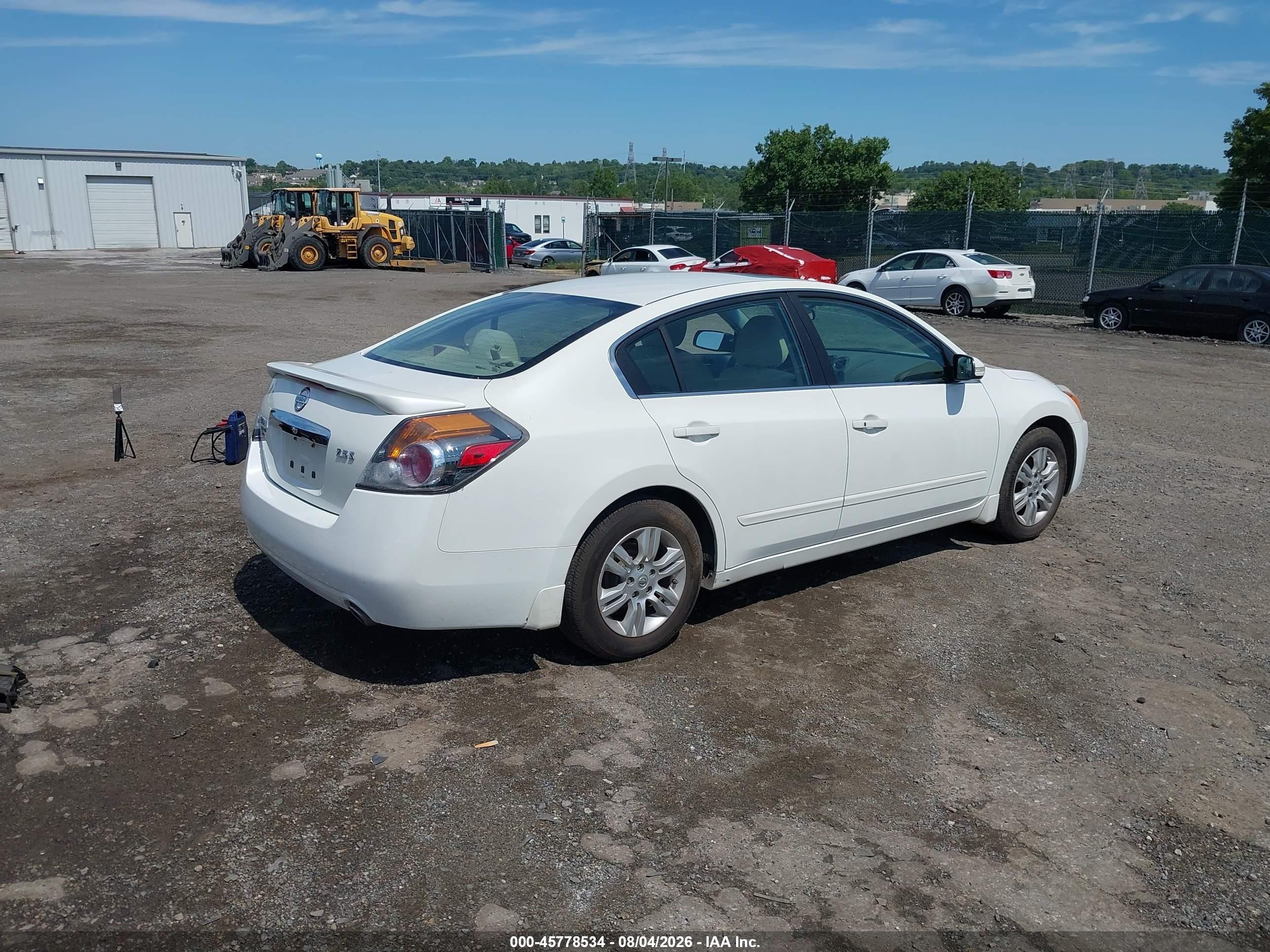 2012 Nissan Altima 2.5 S White vin: 1N4AL2AP6CC166986
