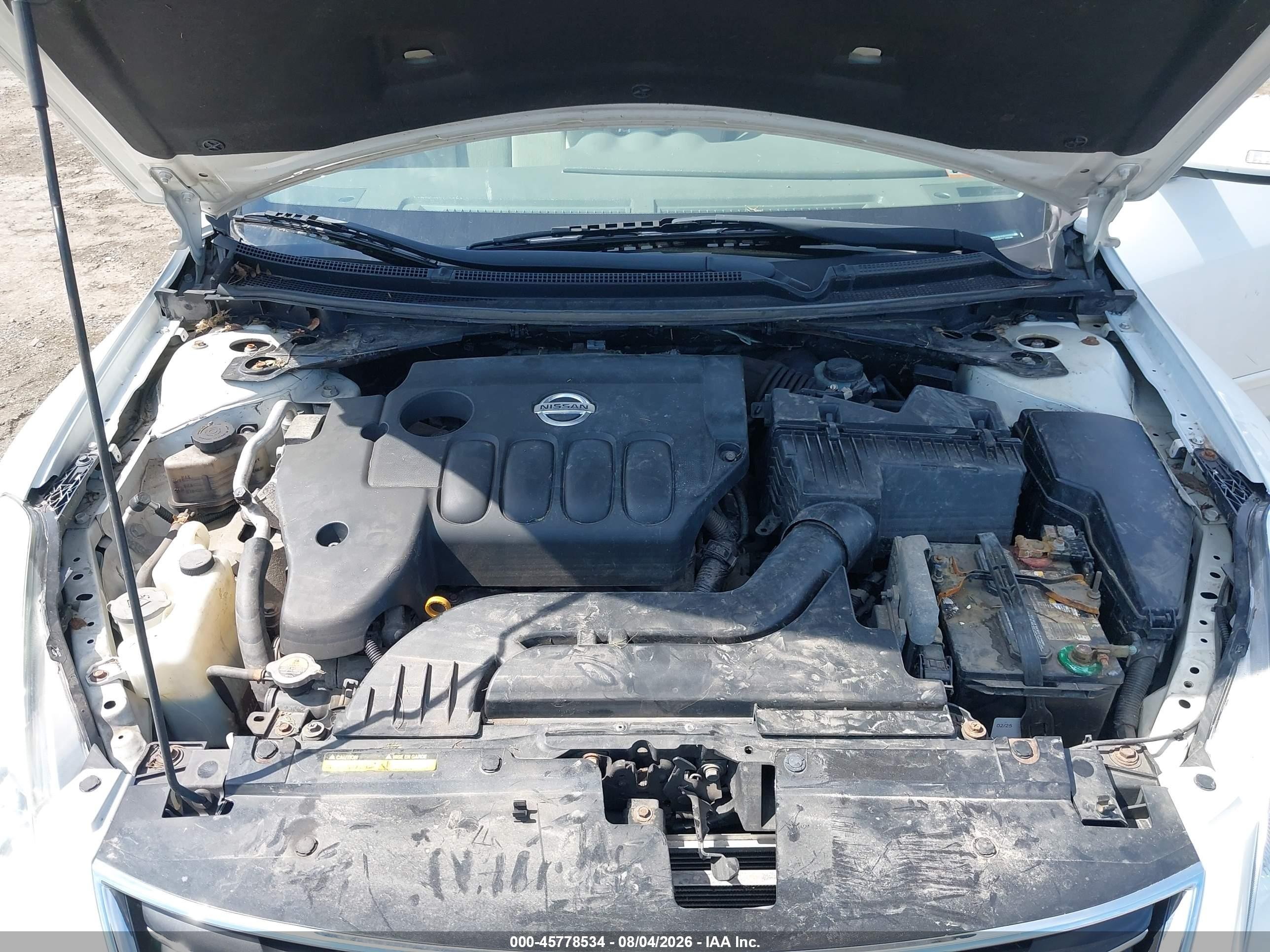 2012 Nissan Altima 2.5 S White vin: 1N4AL2AP6CC166986