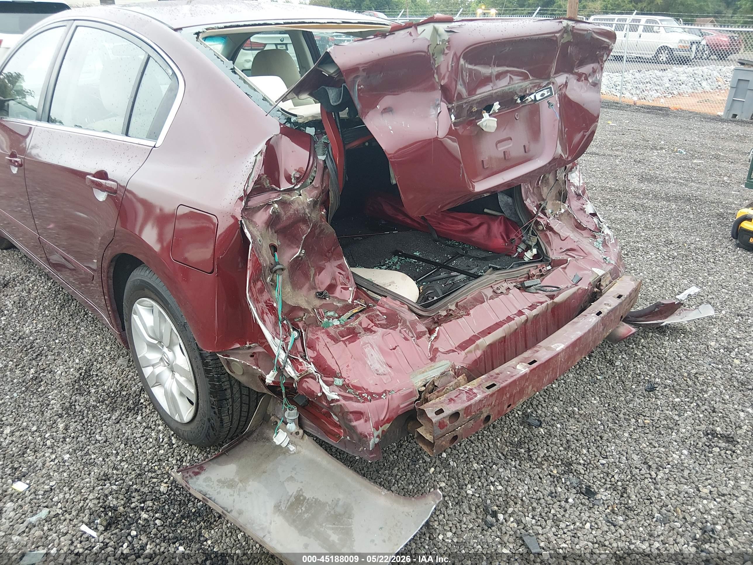 2012 Nissan Altima 2.5 S Burgundy vin: 1N4AL2AP6CC217368