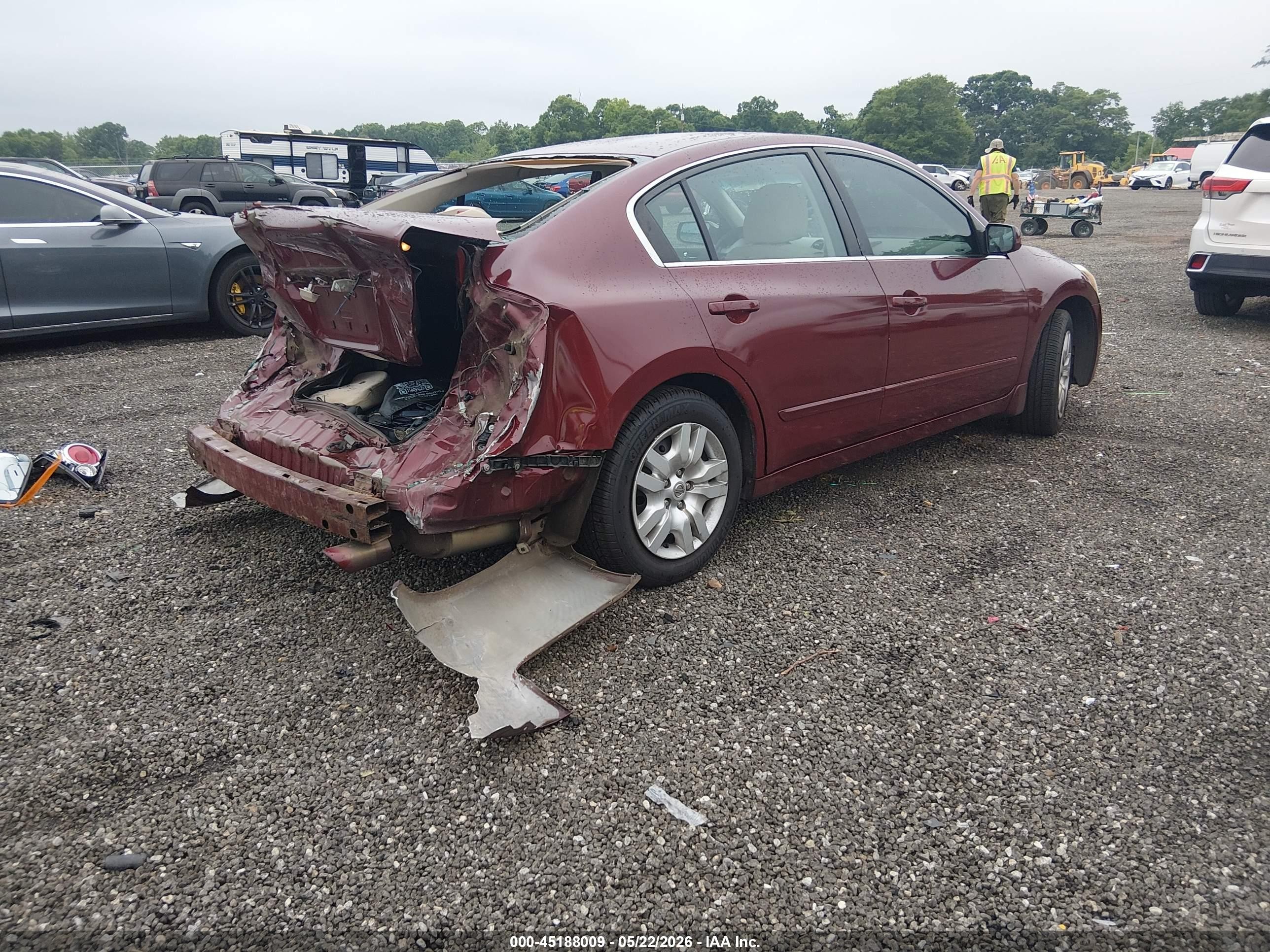 2012 Nissan Altima 2.5 S Burgundy vin: 1N4AL2AP6CC217368