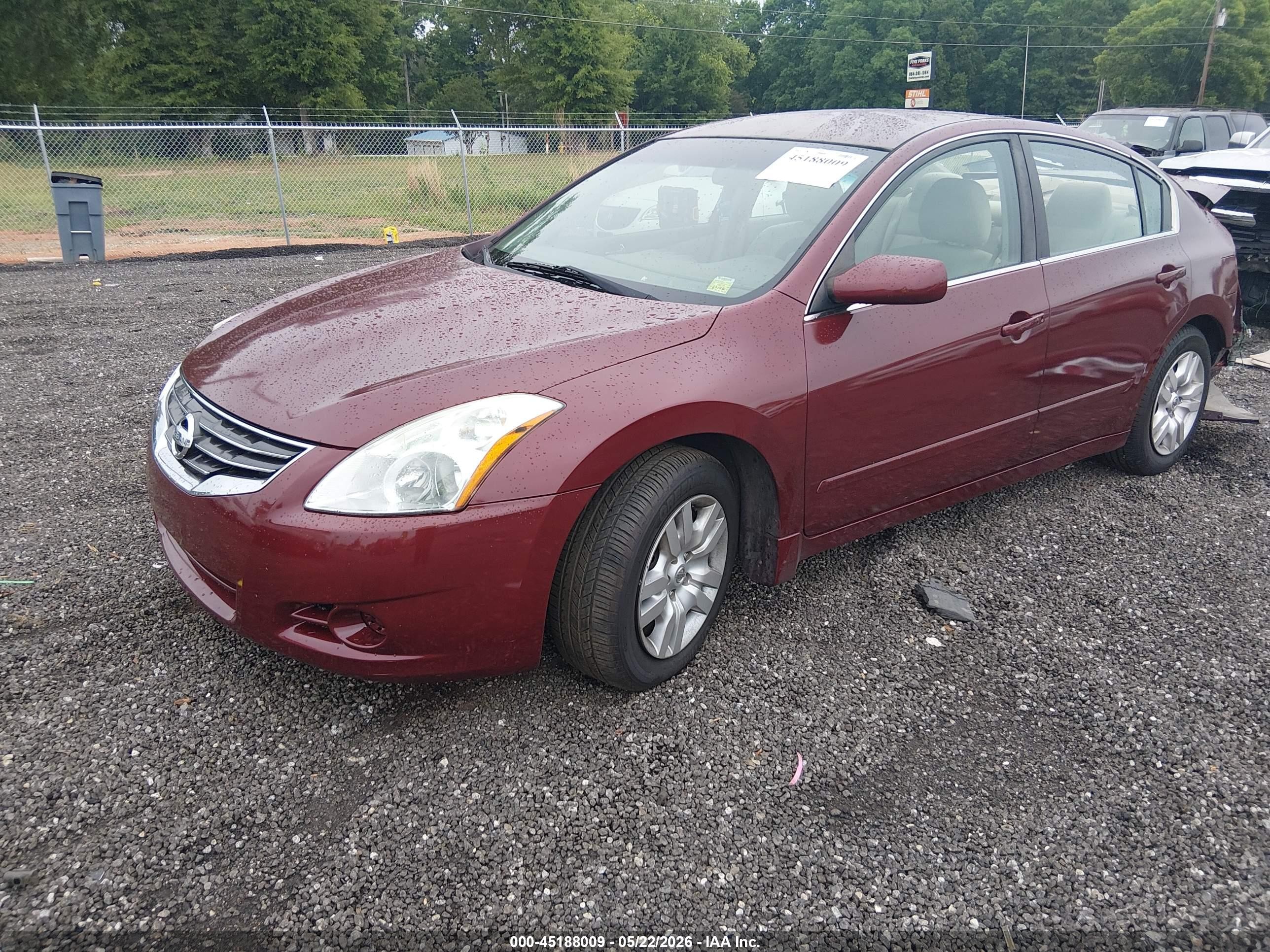 2012 Nissan Altima 2.5 S Burgundy vin: 1N4AL2AP6CC217368