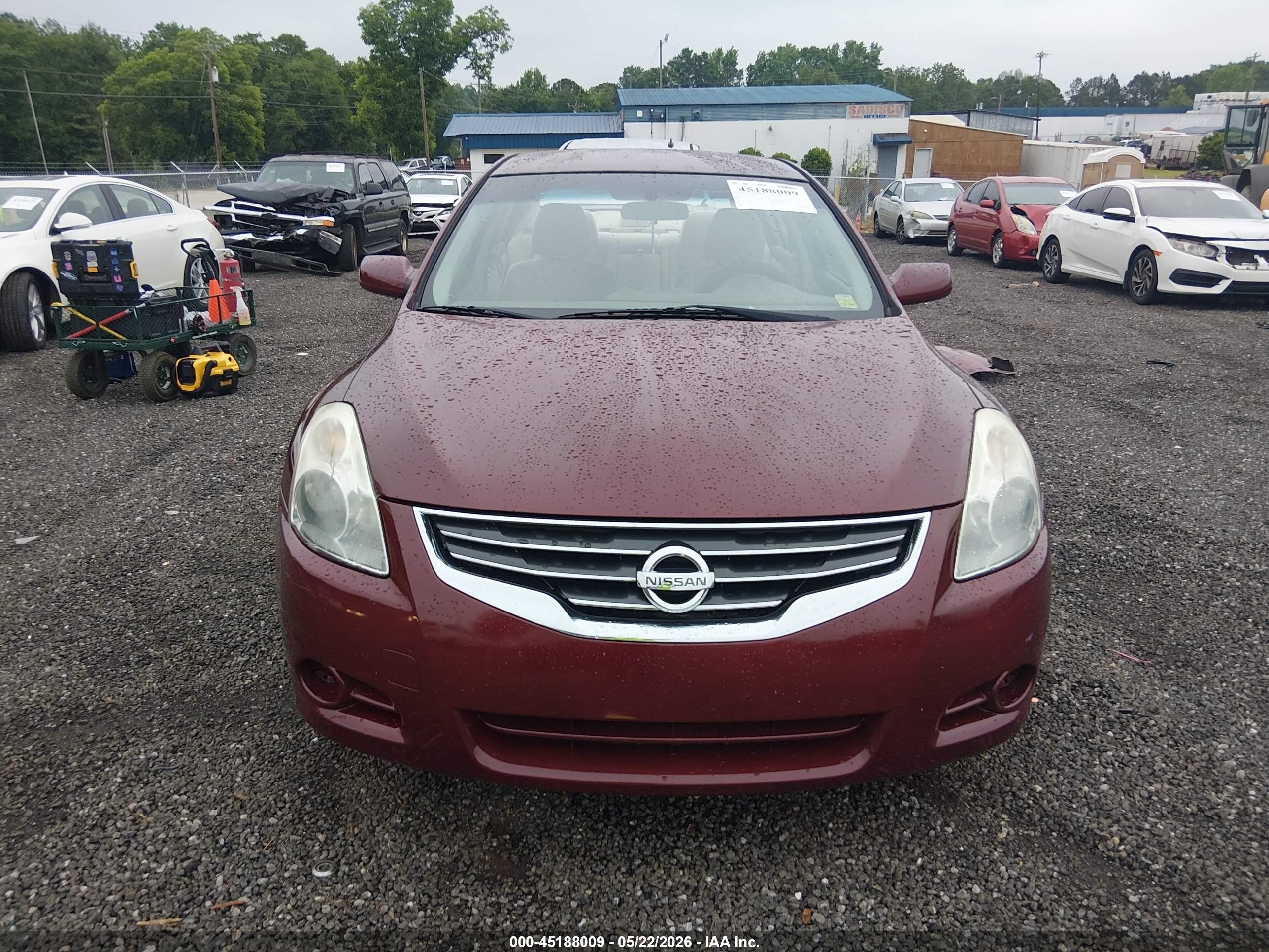 2012 Nissan Altima 2.5 S Burgundy vin: 1N4AL2AP6CC217368