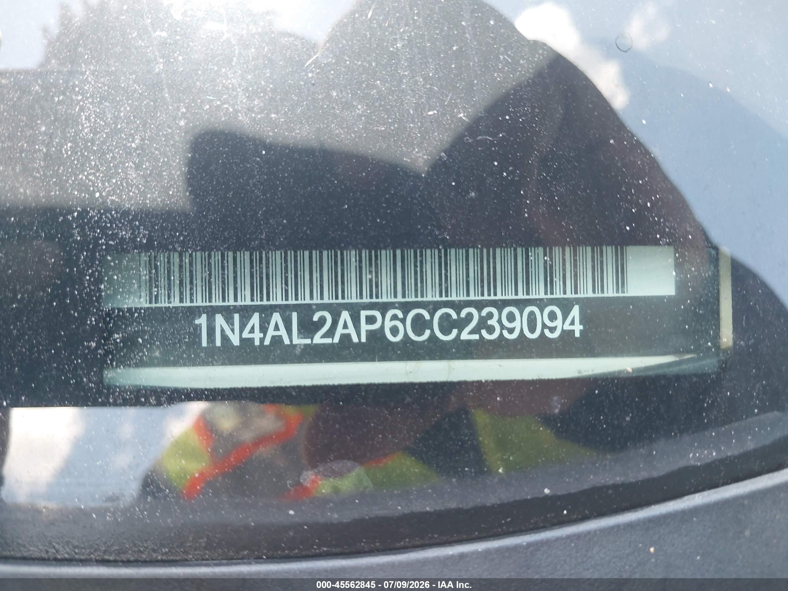 2012 Nissan Altima 2.5 S White vin: 1N4AL2AP6CC239094