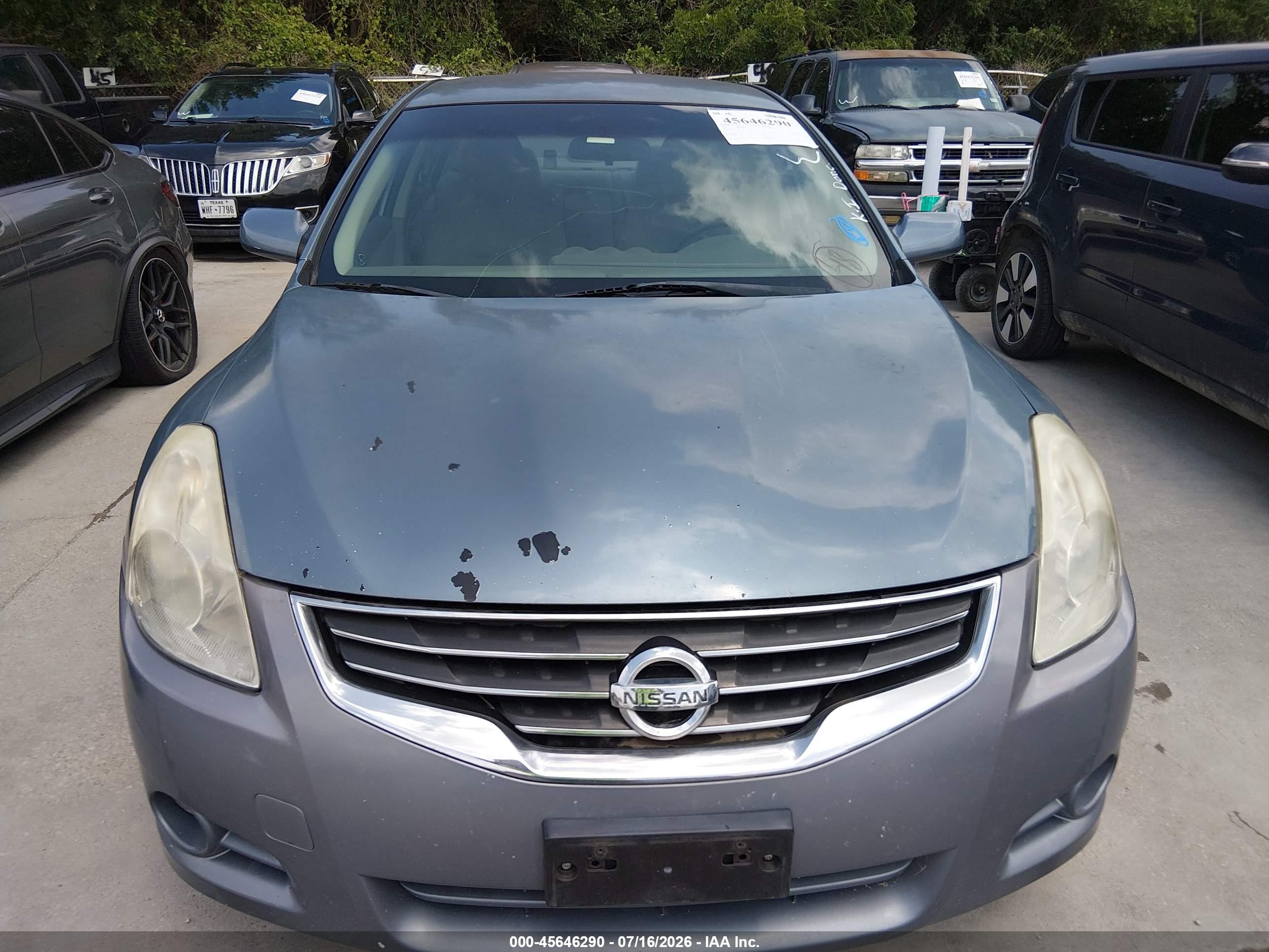 2012 Nissan Altima 2.5 S Blue vin: 1N4AL2AP6CN410270