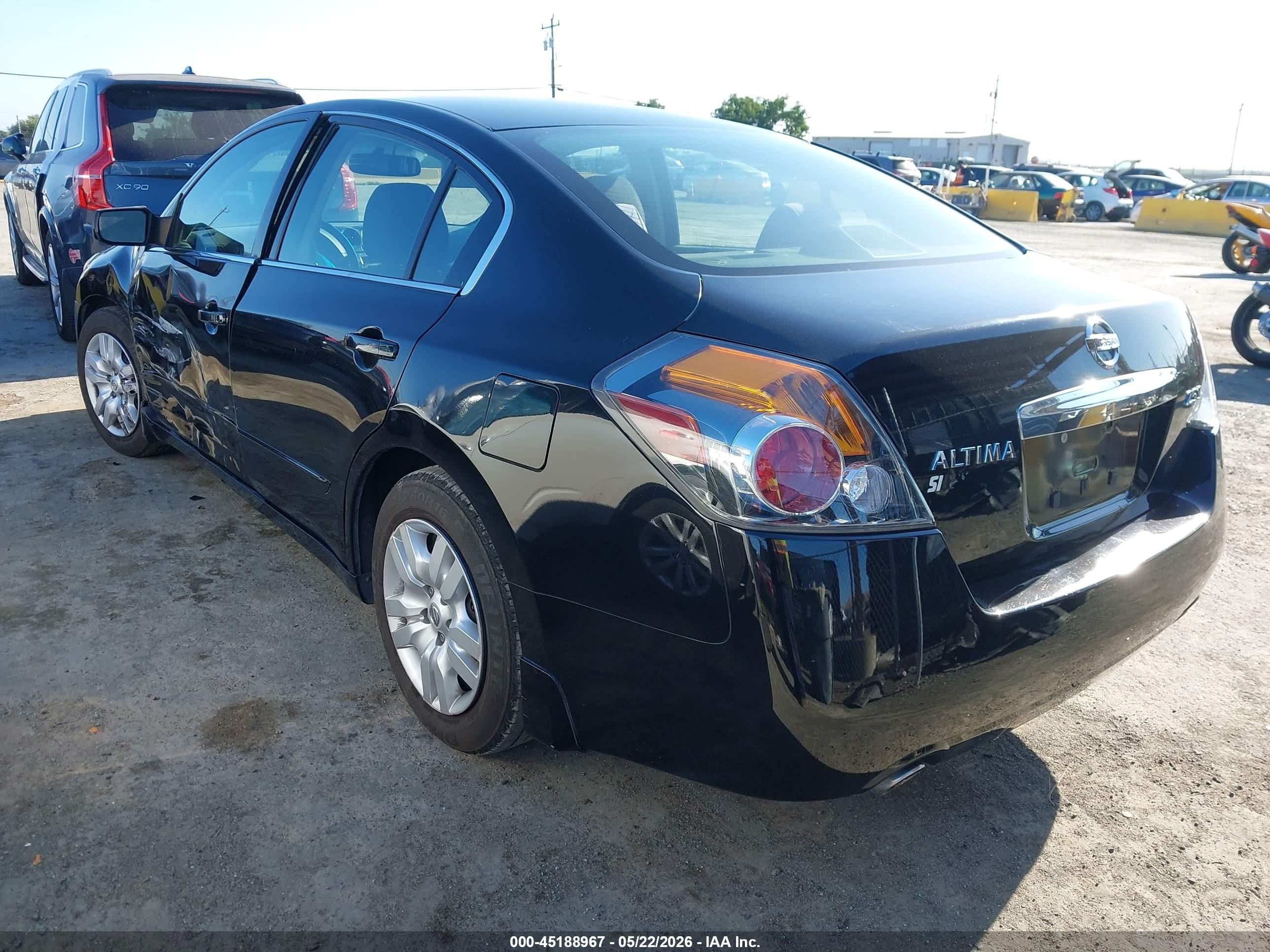 2012 Nissan Altima 2.5 S Black vin: 1N4AL2AP6CN417333