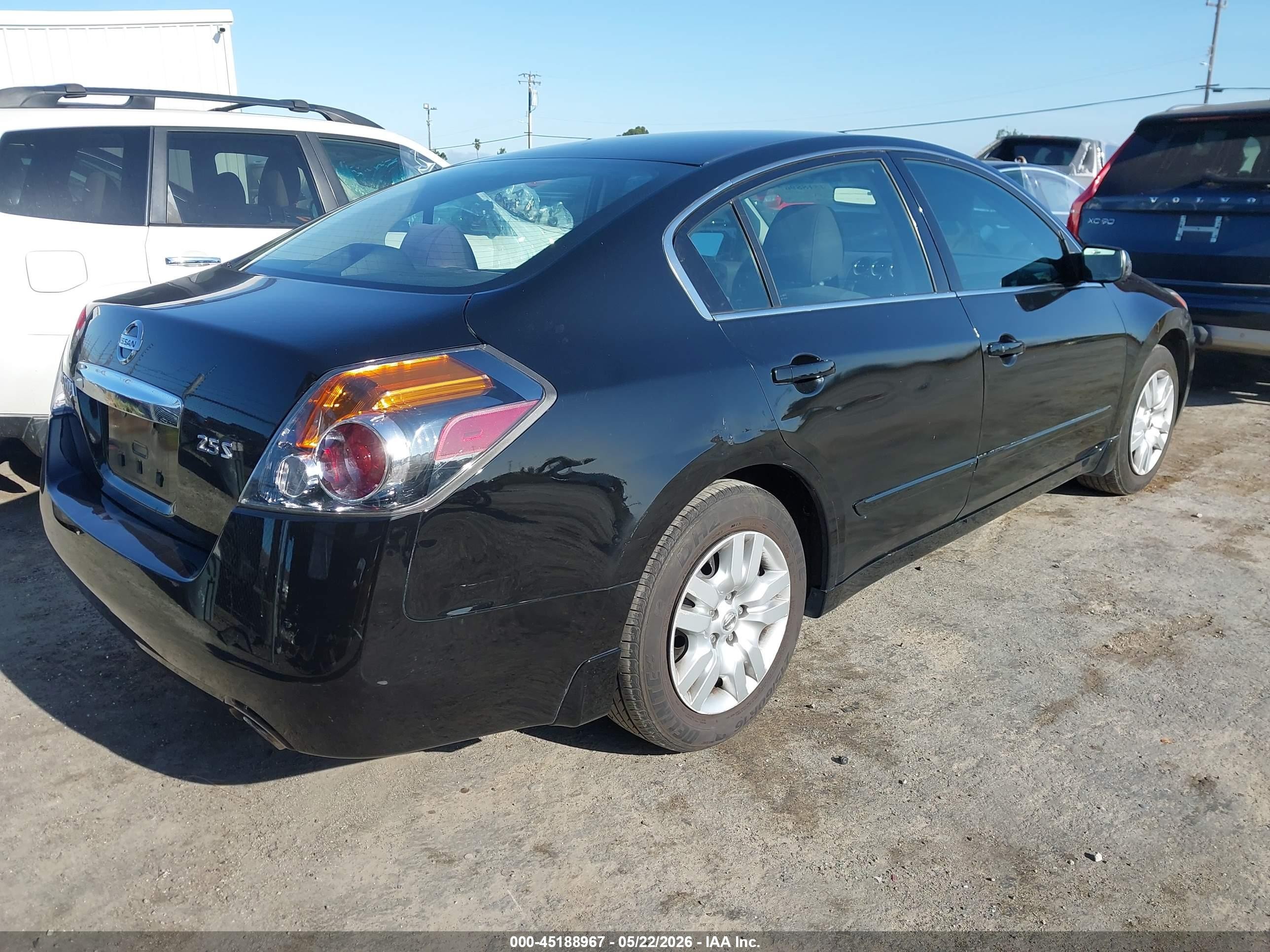 2012 Nissan Altima 2.5 S Black vin: 1N4AL2AP6CN417333