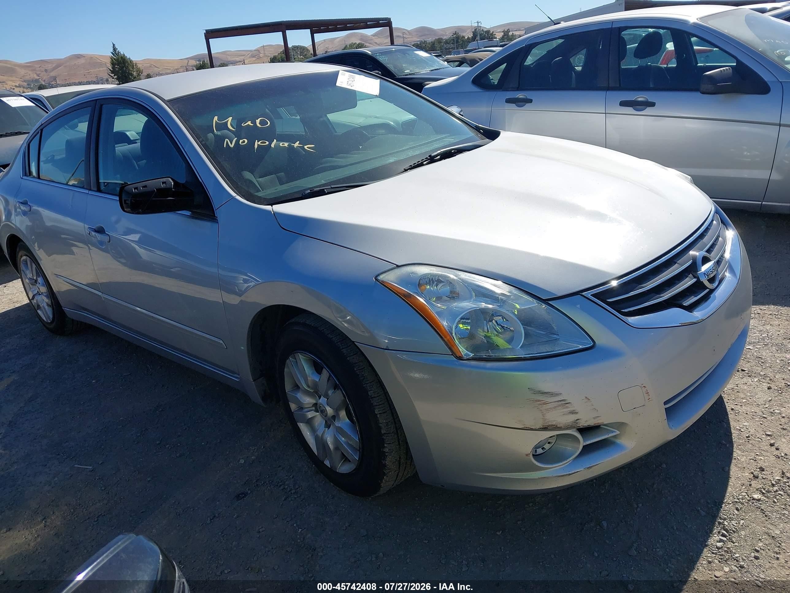 2012 Nissan Altima 2.5 S Gray vin: 1N4AL2AP6CN485230
