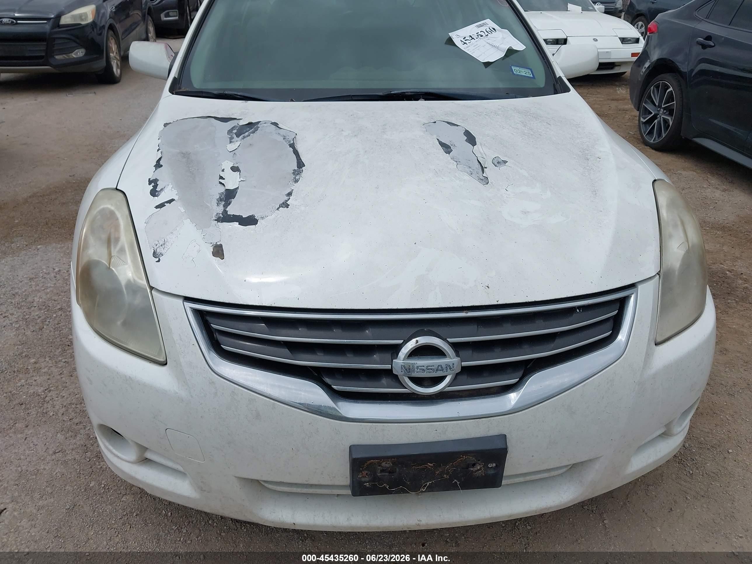 2012 Nissan Altima 2.5 S White vin: 1N4AL2AP6CN496227