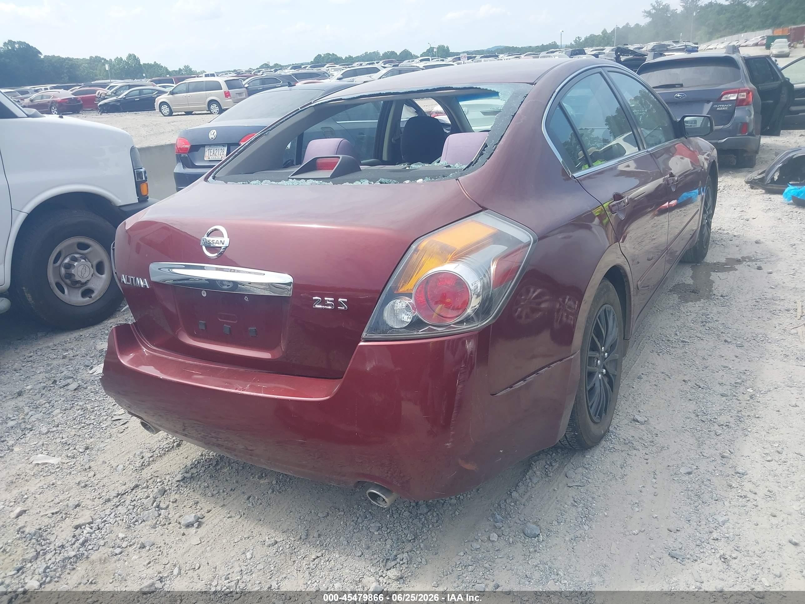 2012 Nissan Altima 2.5 S Темно-бордовый vin: 1N4AL2AP6CN536693