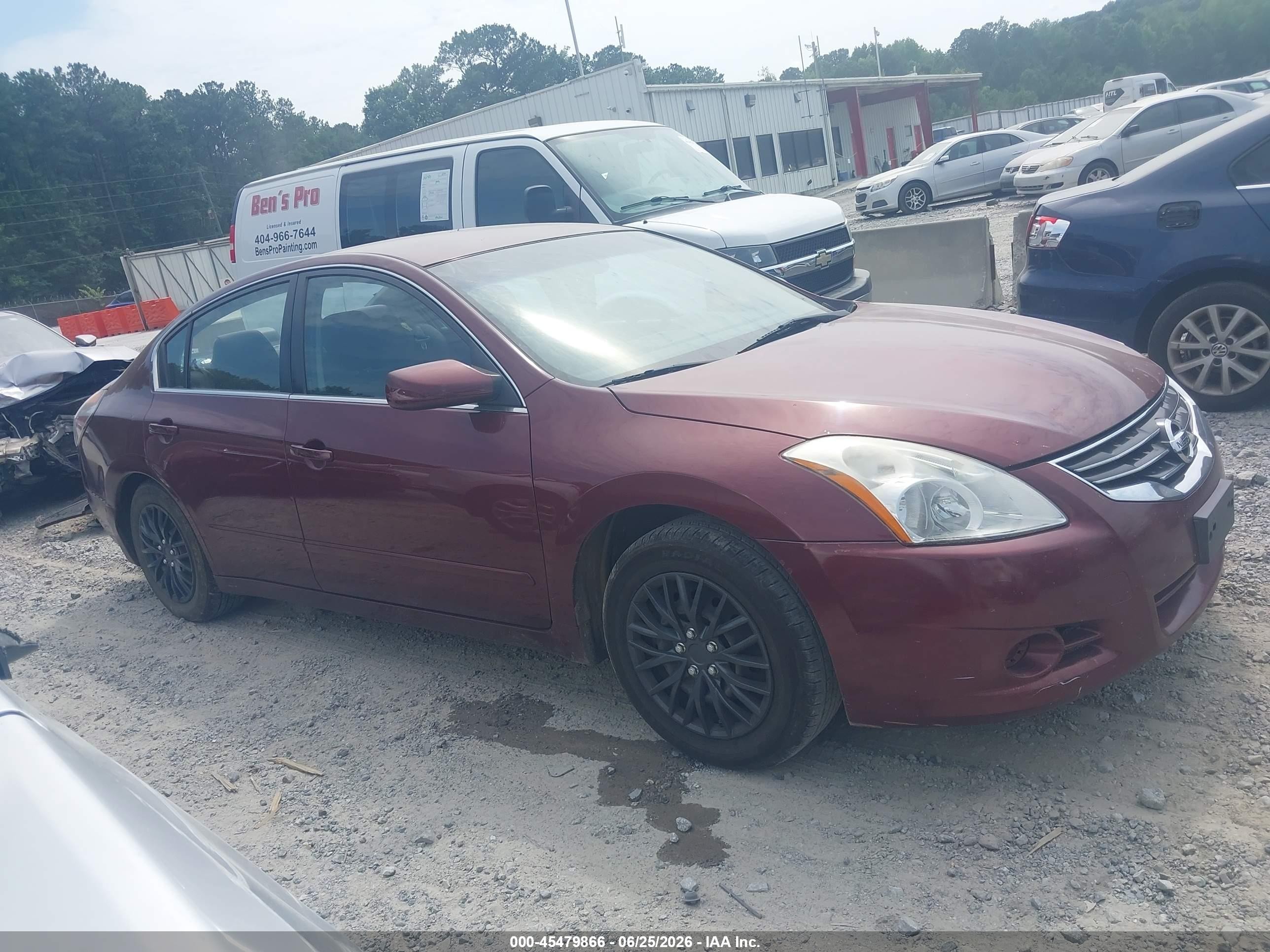 2012 Nissan Altima 2.5 S Темно-бордовый vin: 1N4AL2AP6CN536693