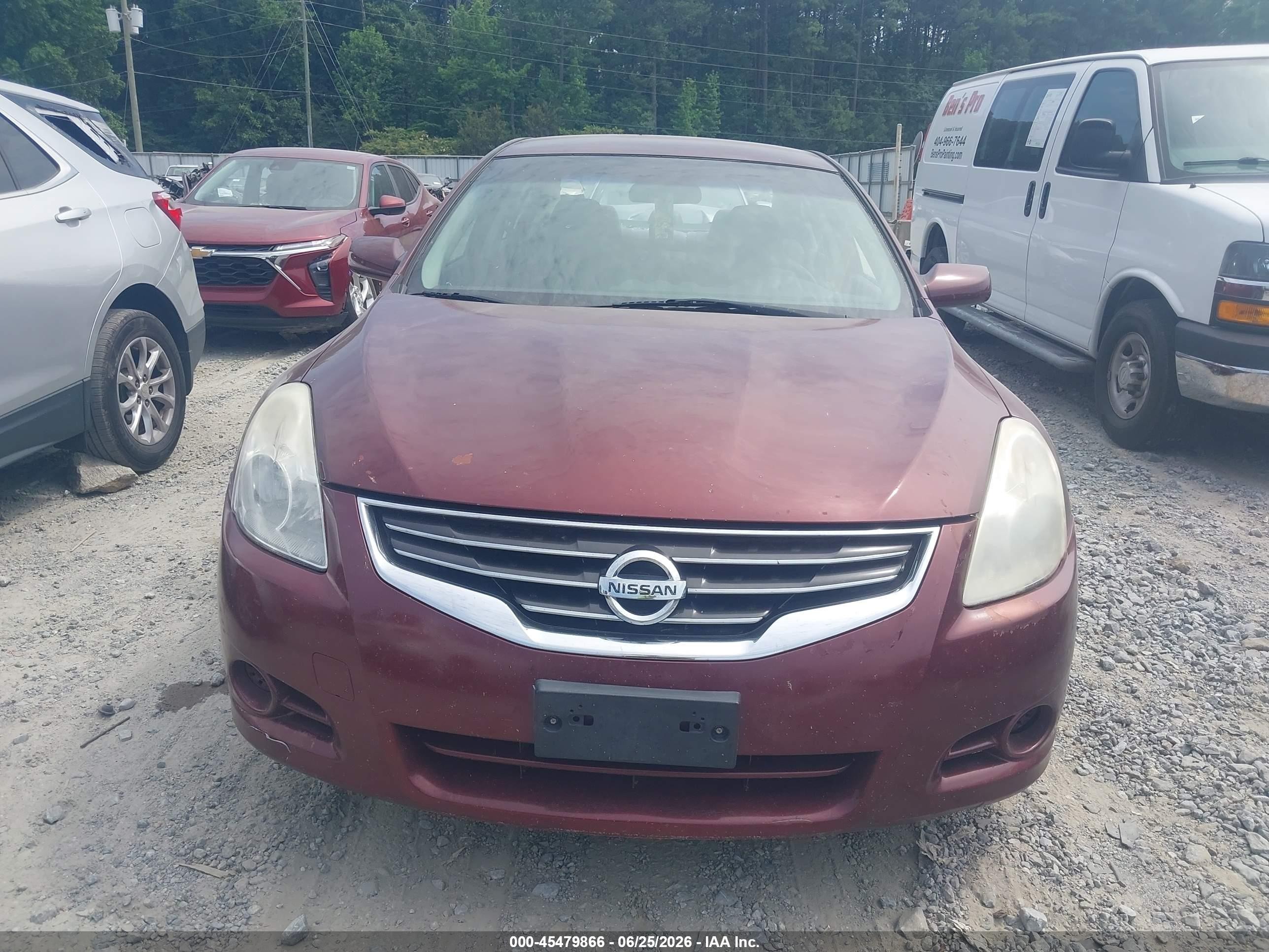 2012 Nissan Altima 2.5 S Темно-бордовый vin: 1N4AL2AP6CN536693